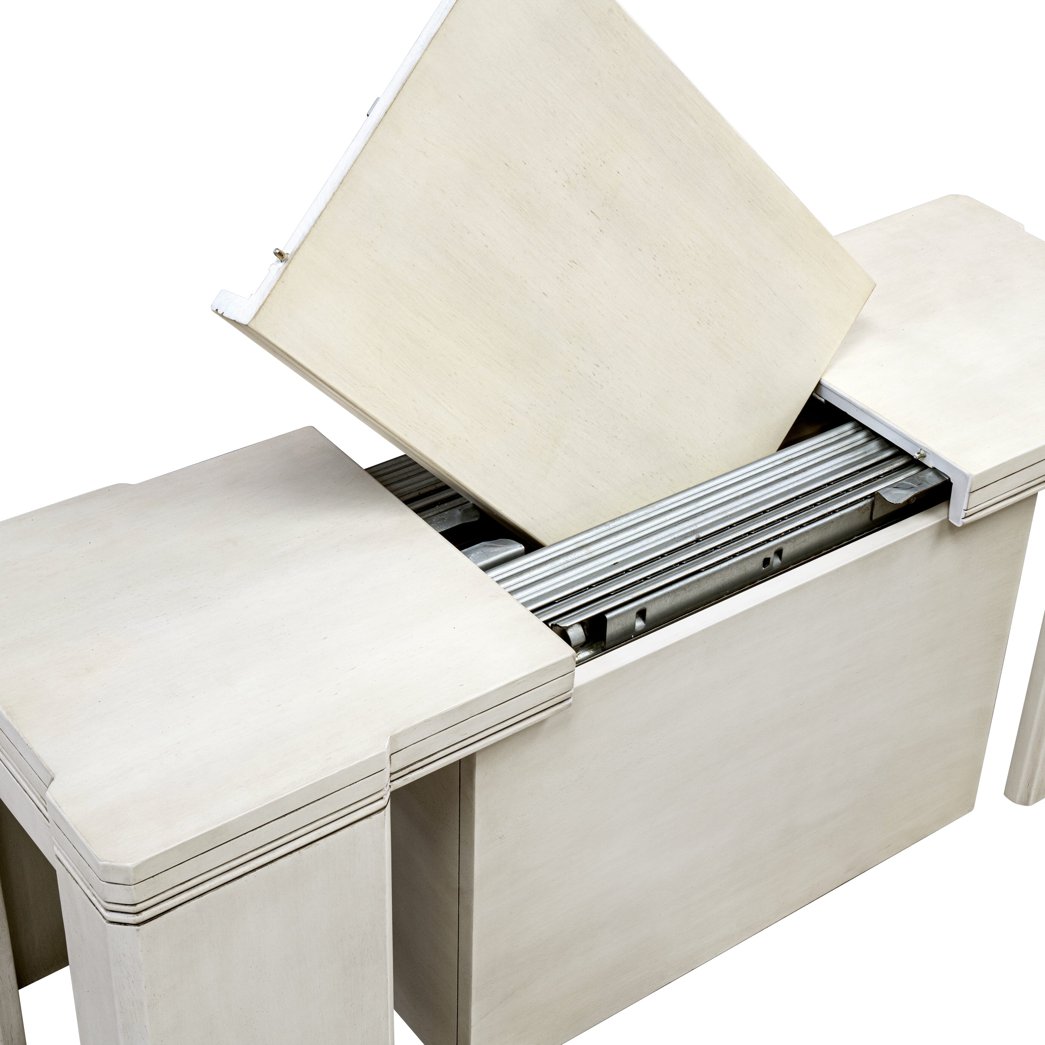 XTB-AWH-W- Extendable Dining Bench, Antique White.