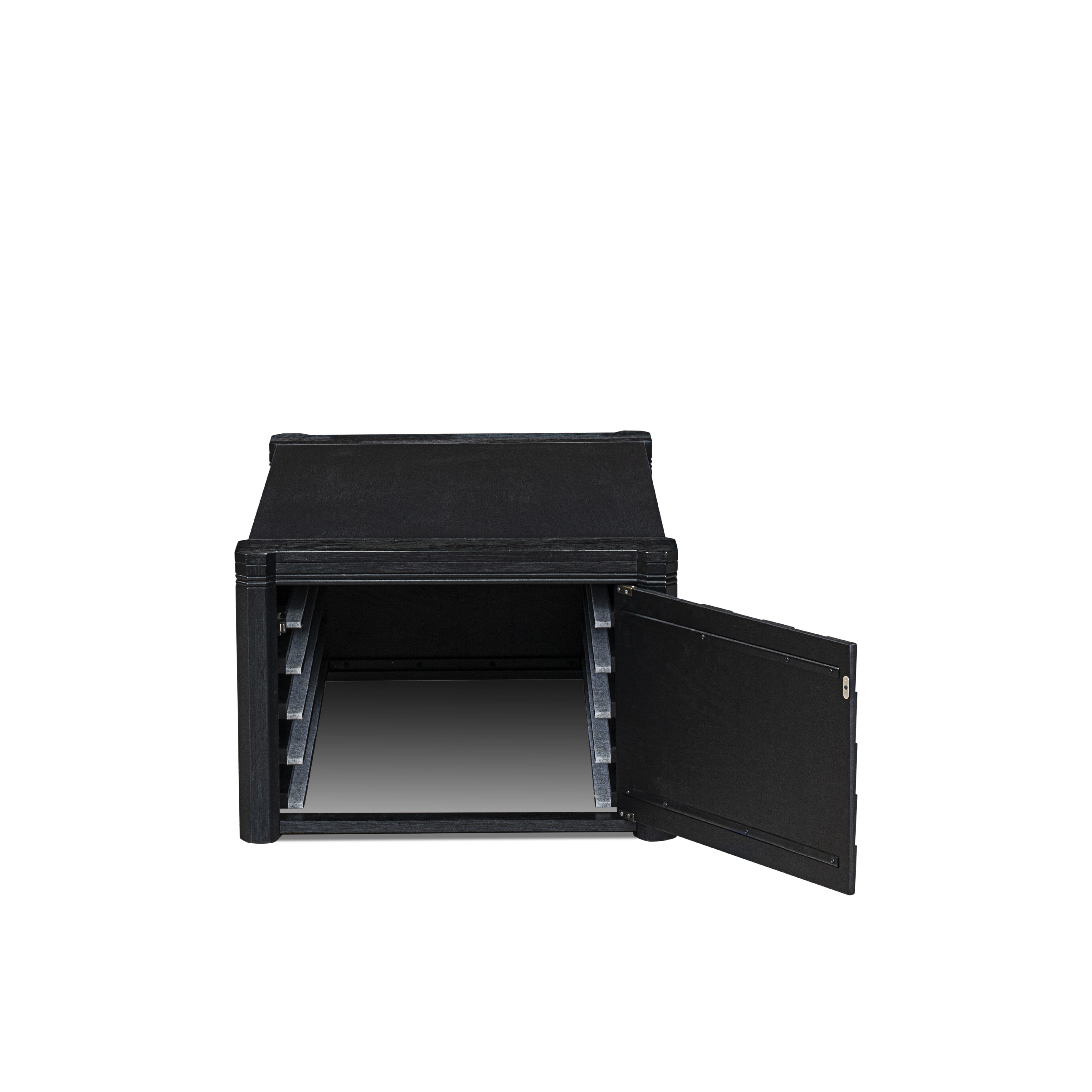XtenCzar Coffee Table - Rectangular  42x28x19 - Wirebrushed Black Finish