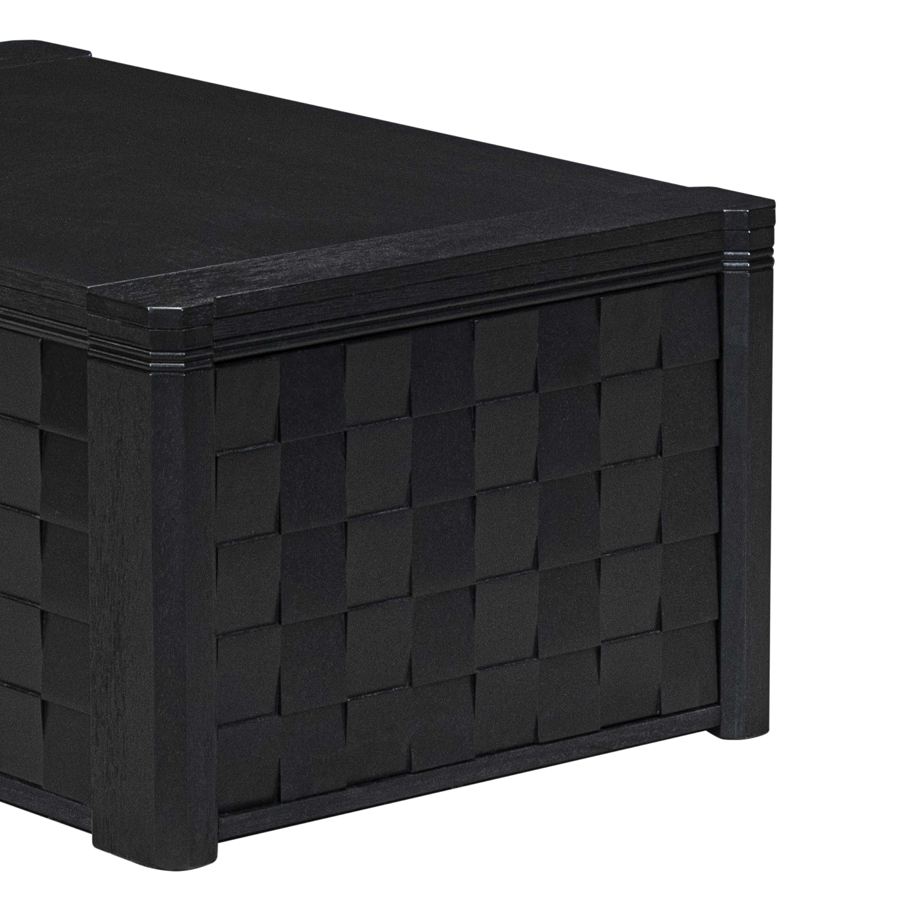 XtenCzar Coffee Table - Rectangular  42x28x19 - Wirebrushed Black Finish