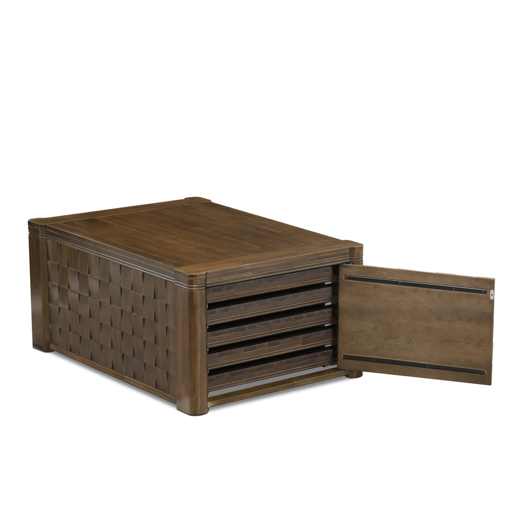 Luxe by East West Furniture X12EL-0C8-05-14 Pieces Extendable Dining Set Includes a Rectangle Kitchen Table