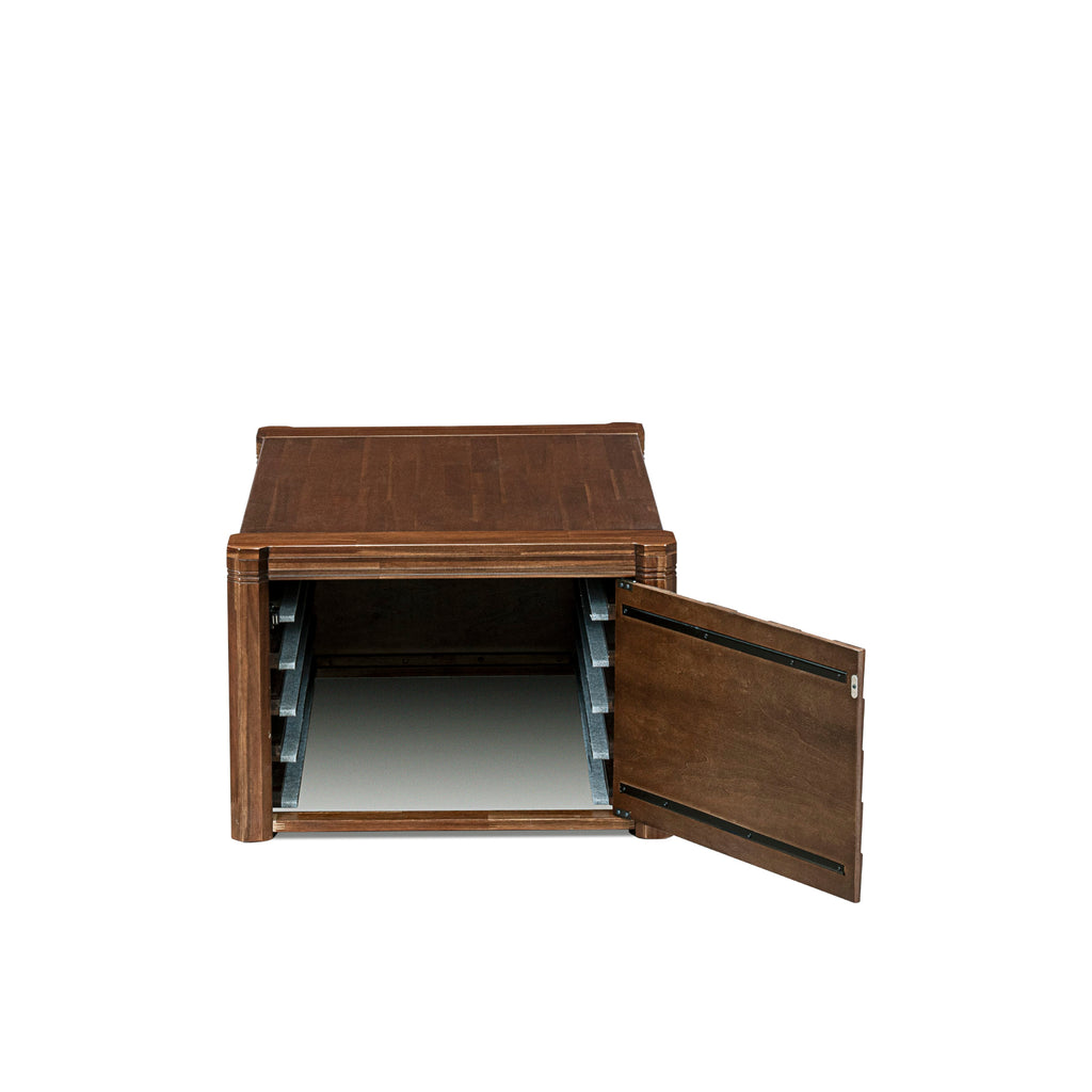 Luxe East West Furniture X0000-BC8-00 3-piece Modern Dining Table Set of a consists Rectangular Kitchen Table, Coffee table, and Dining bench with an Antique Walnut.