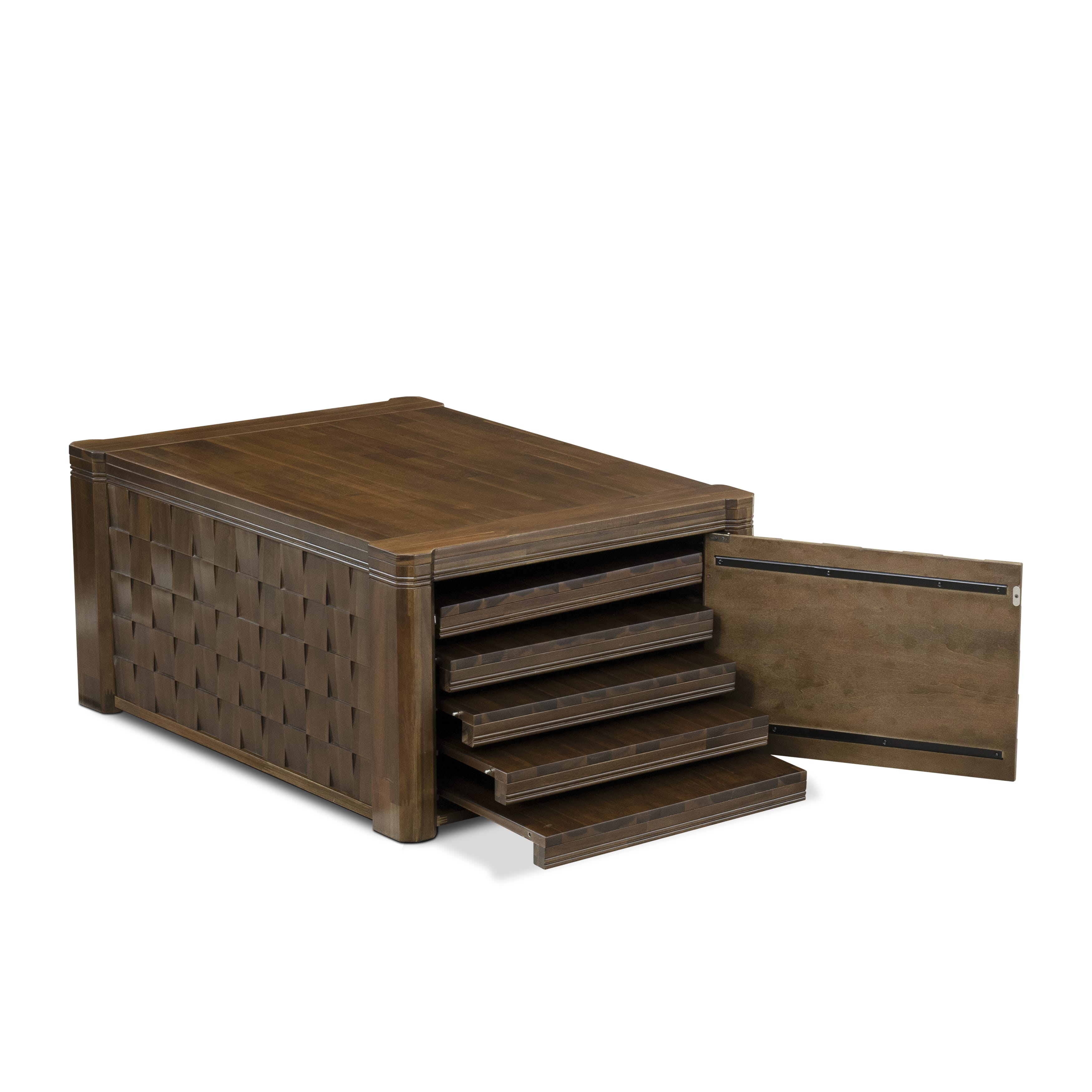 X0000-2C8-00 - 4 Pieces Extendable Dining Set Includes 1 Xtenczar Kitchen Table, 1 Coffee Table and 2 Modern Benches, Antique Walnut.