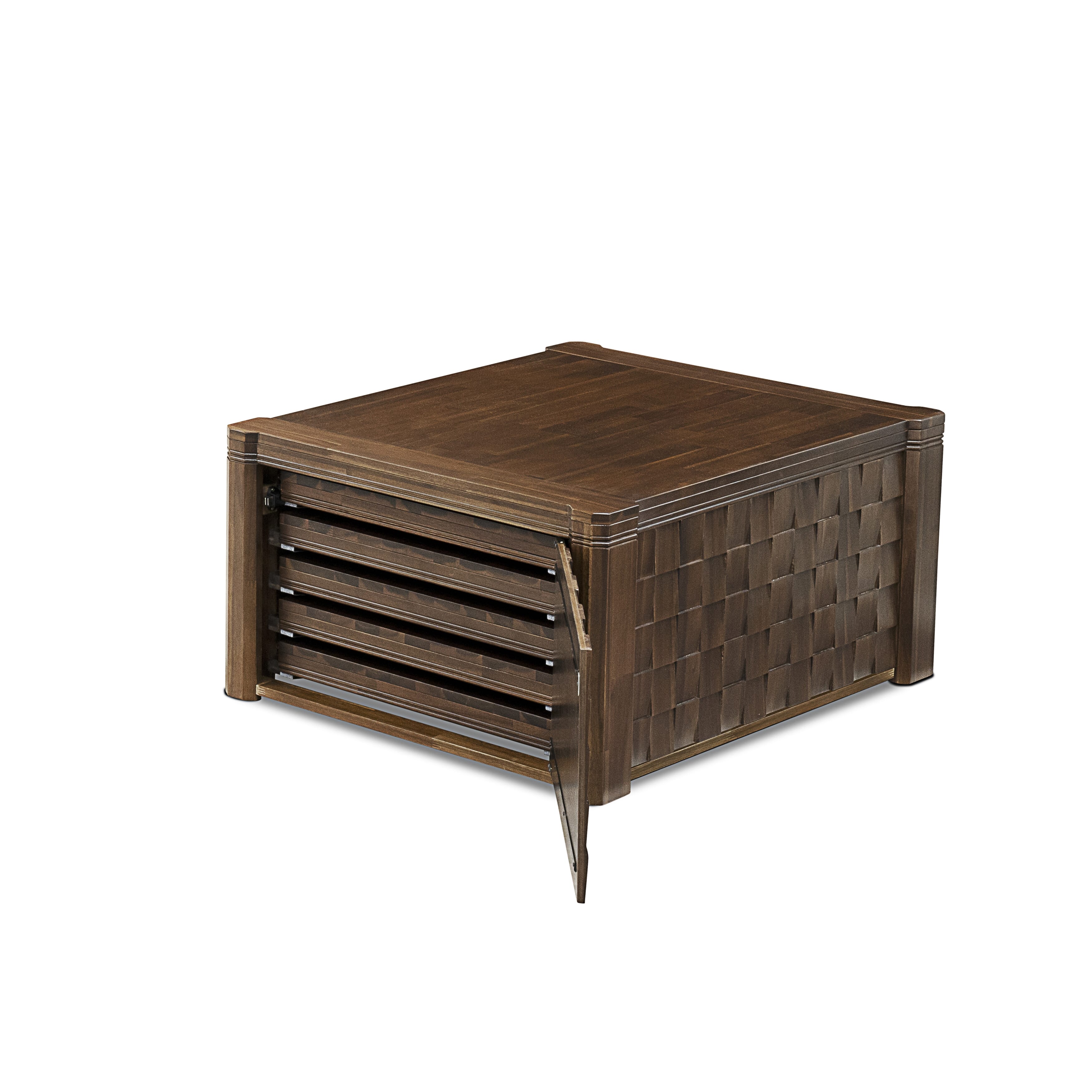 X12SI-0C8-04-14 Pieces Extendable Dining Set Includes a Rectangle Xtenczar Table, 1 Coffee Table and 12 Light Tan Linen Fabric Dining Chairs, Antique Walnut