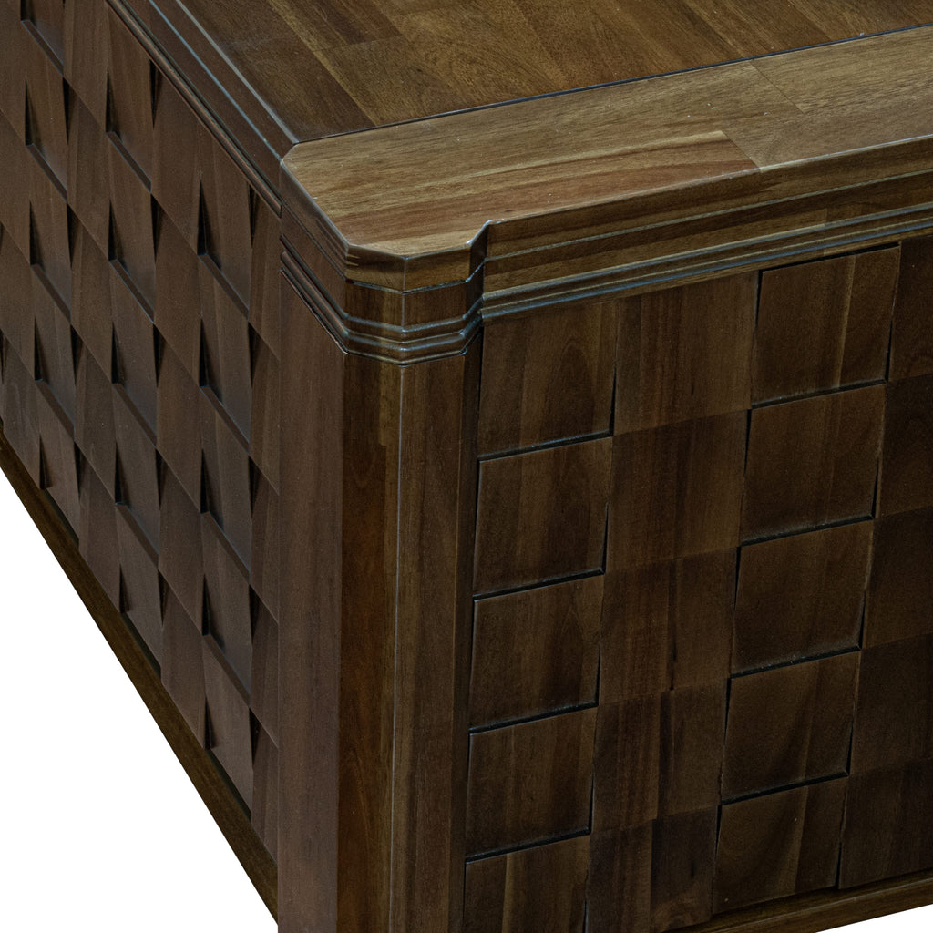Luxe East West Furniture X0000-BC8-00 3-piece Modern Dining Table Set of a consists Rectangular Kitchen Table, Coffee table, and Dining bench with an Antique Walnut.