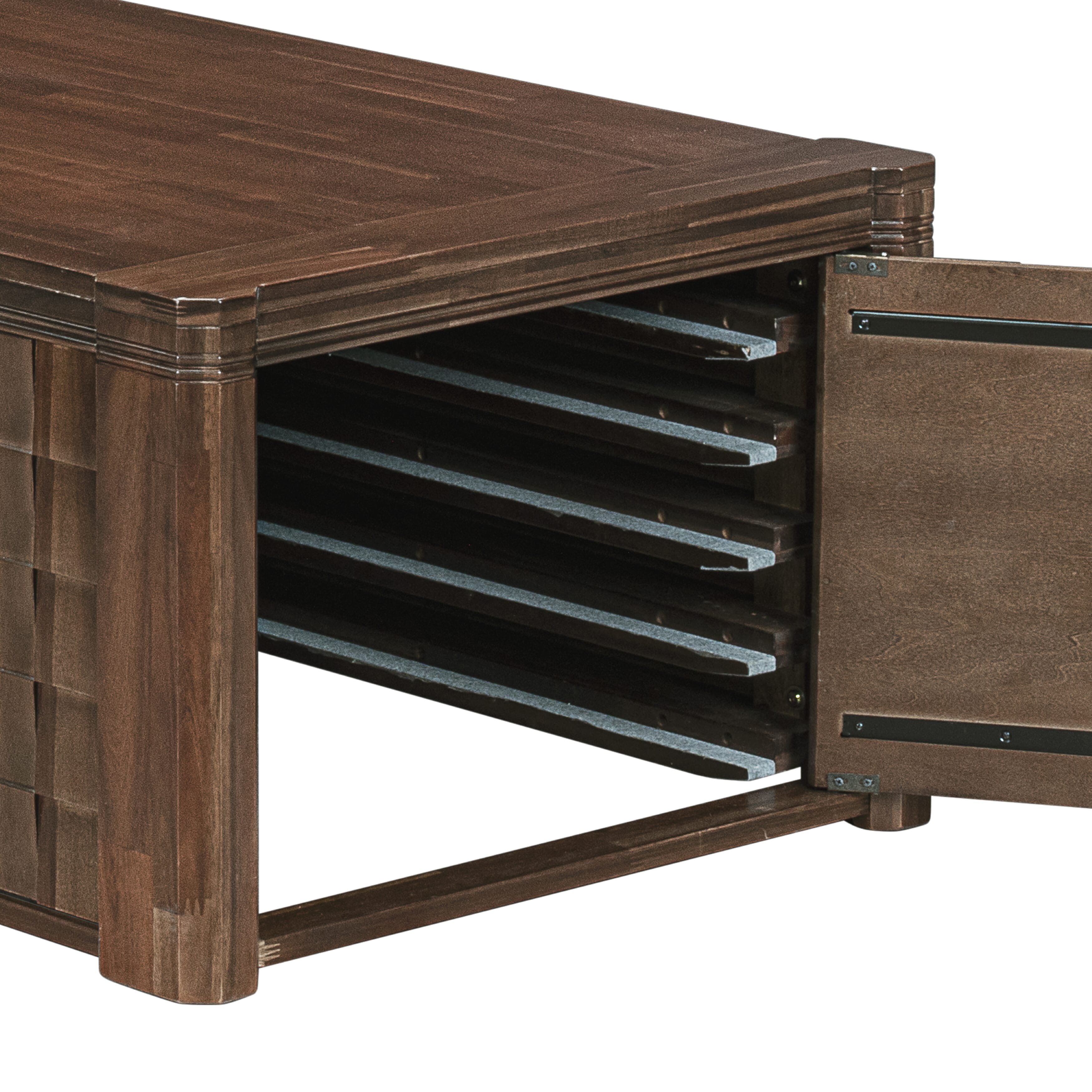 Luxe East West Furniture X0000-0C8-00 2-piece Mid-Century Dining Table Set of a consists Rectangular Modern Dining Table with Coffee Table, Antique Walnut.