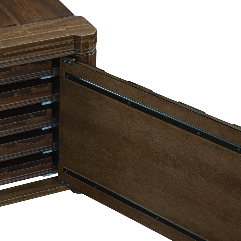 Luxe East West Furniture X0000-BC8-00 3-piece Modern Dining Table Set of a consists Rectangular Kitchen Table, Coffee table, and Dining bench with an Antique Walnut.