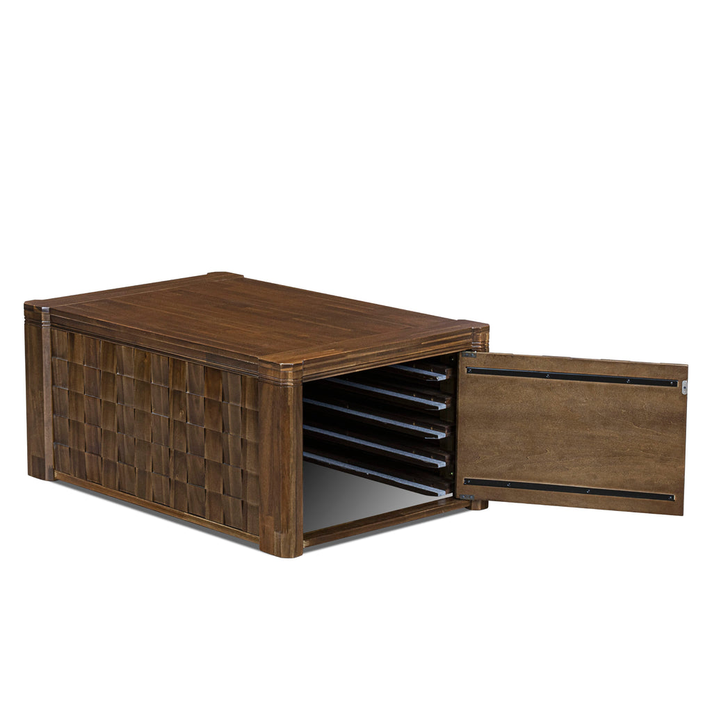 Luxe East West Furniture X0000-BC8-00 3-piece Modern Dining Table Set of a consists Rectangular Kitchen Table, Coffee table, and Dining bench with an Antique Walnut.