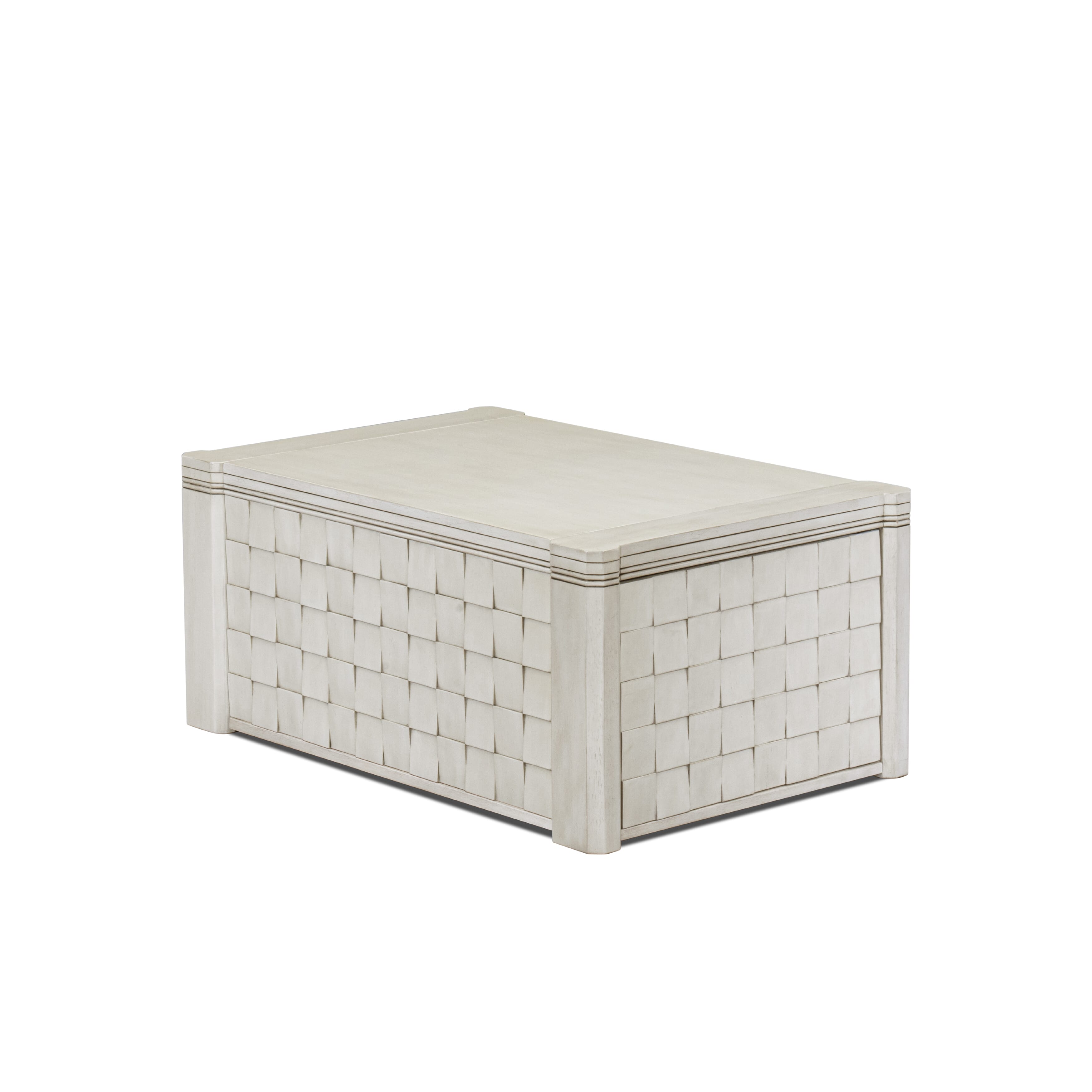 XtenCzar Coffee Table - Rectangular  42x28x19 - Antique White Finish