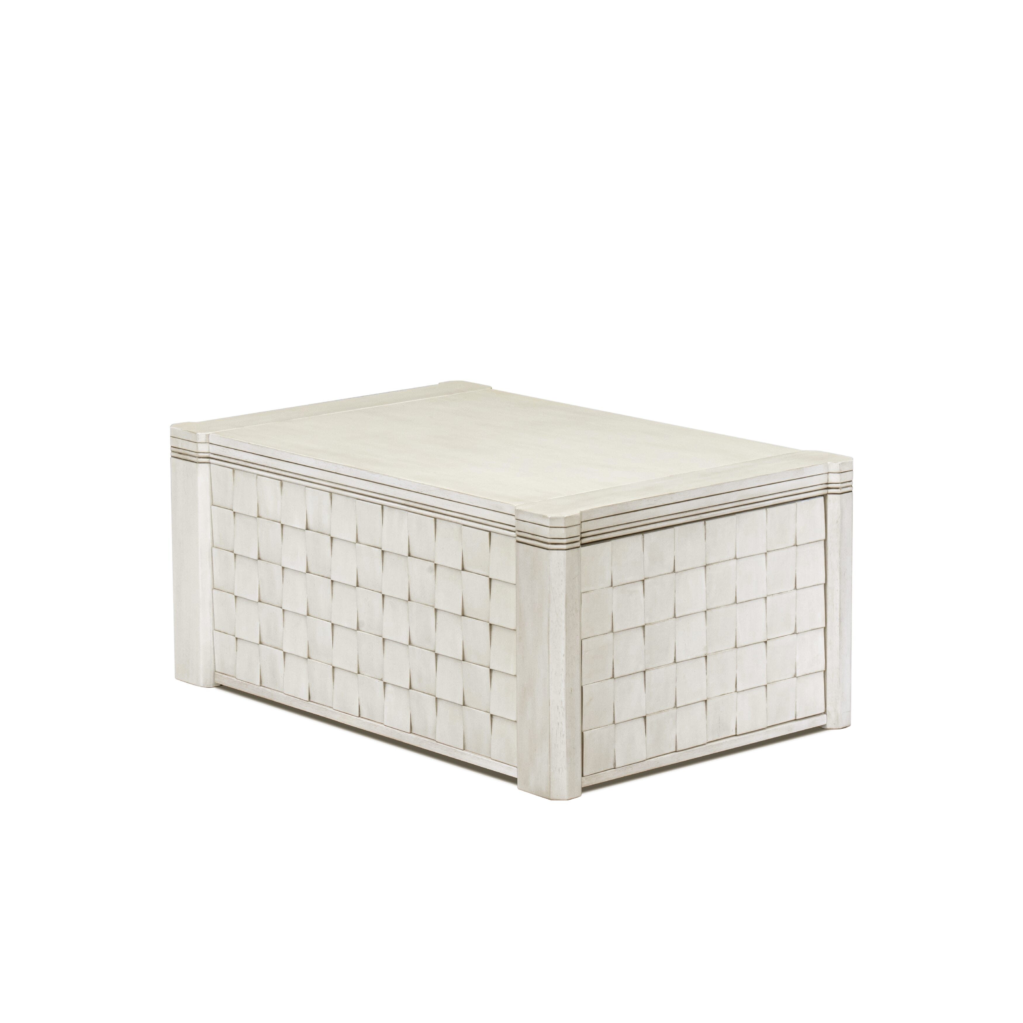 XtenCzar Coffee Table - Rectangular  42x28x19 - Antique White Finish