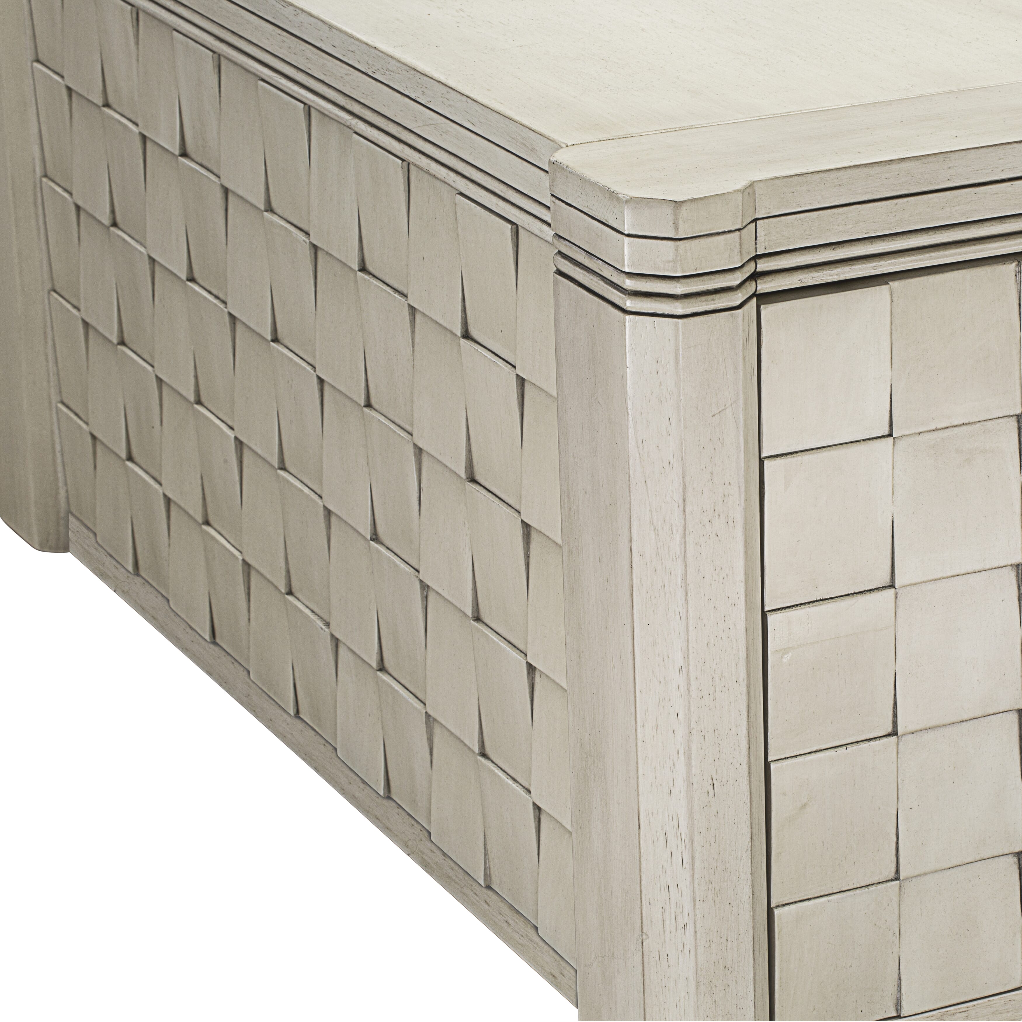 XtenCzar Coffee Table - Rectangular  42x28x19 - Antique White Finish