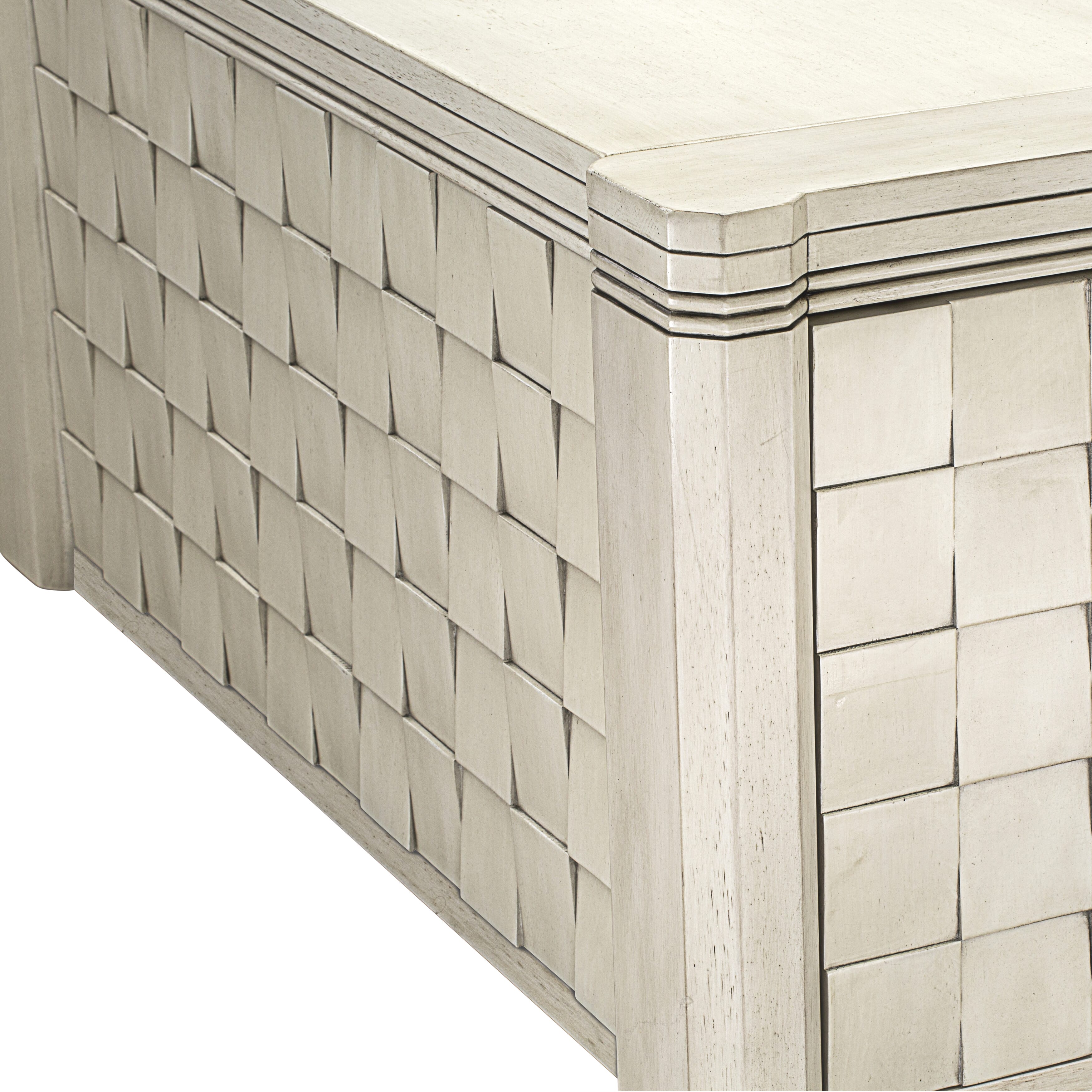 XtenCzar Coffee Table - Rectangular  42x28x19 - Antique White Finish
