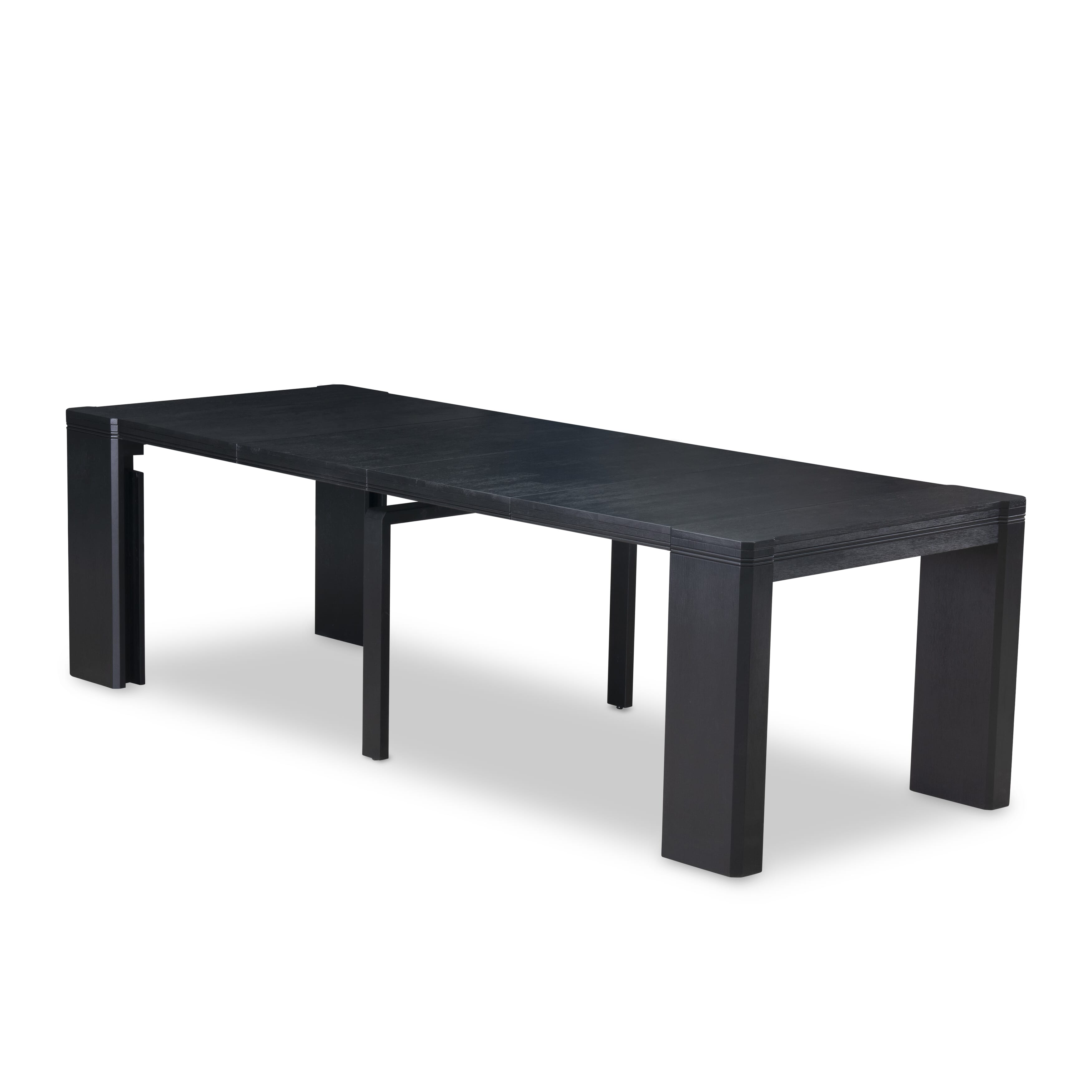 X07DA-BC6-23 10-pc Xtenczar Dining Table Set a Rectangular Kitchen Table with a coffee Table and wooden Bench and 7 Beige Red Faux Leather Dining Chair, Wire Brushed Black