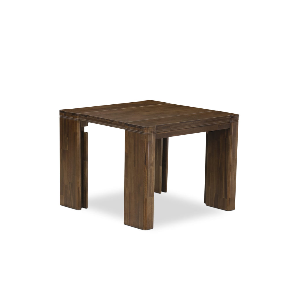 Luxe by East West Furniture X12EL-0C8-05-14 Pieces Extendable Dining Set Includes a Rectangle Kitchen Table