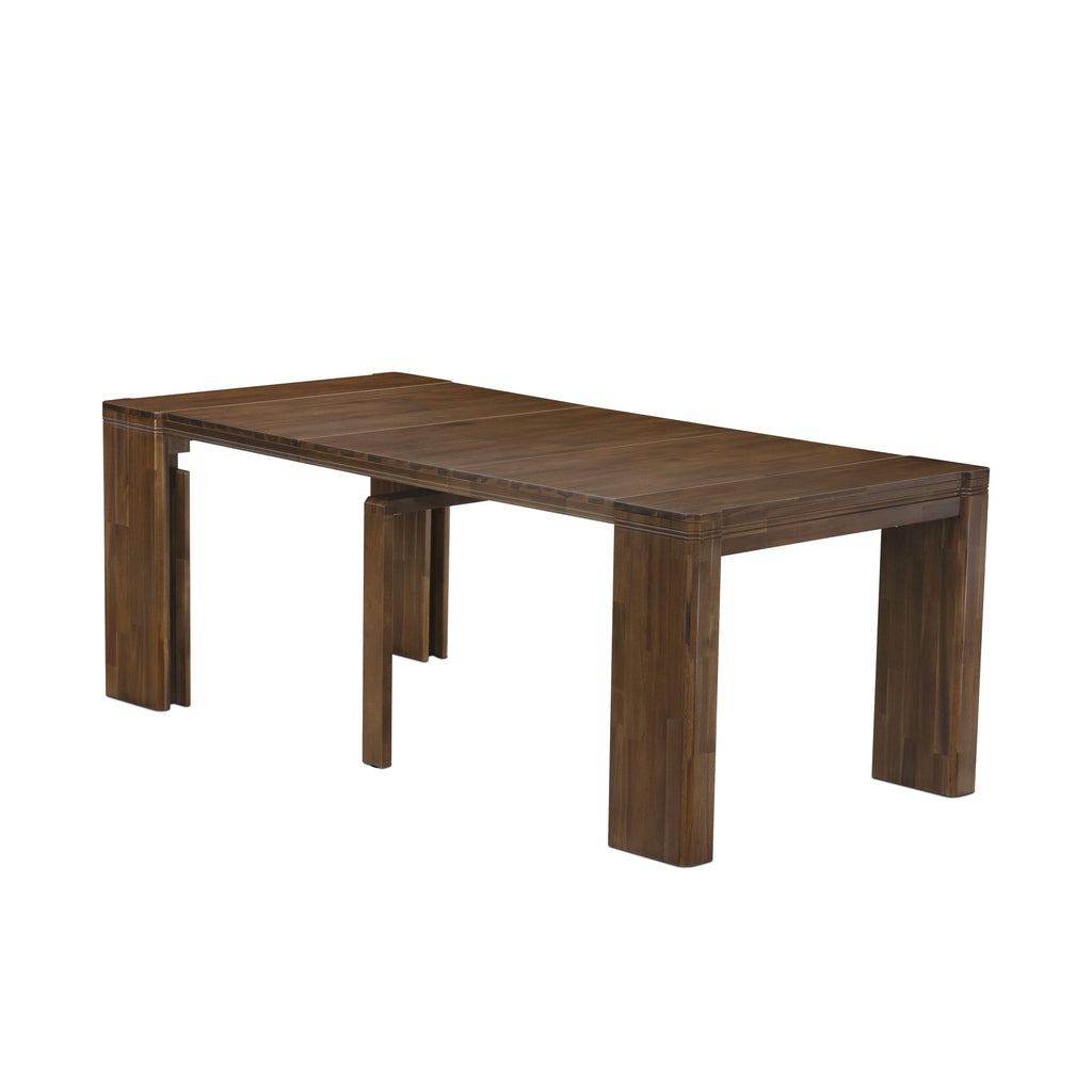 Luxe by East West Furniture X12EL-0C8-05-14 Pieces Extendable Dining Set Includes a Rectangle Kitchen Table