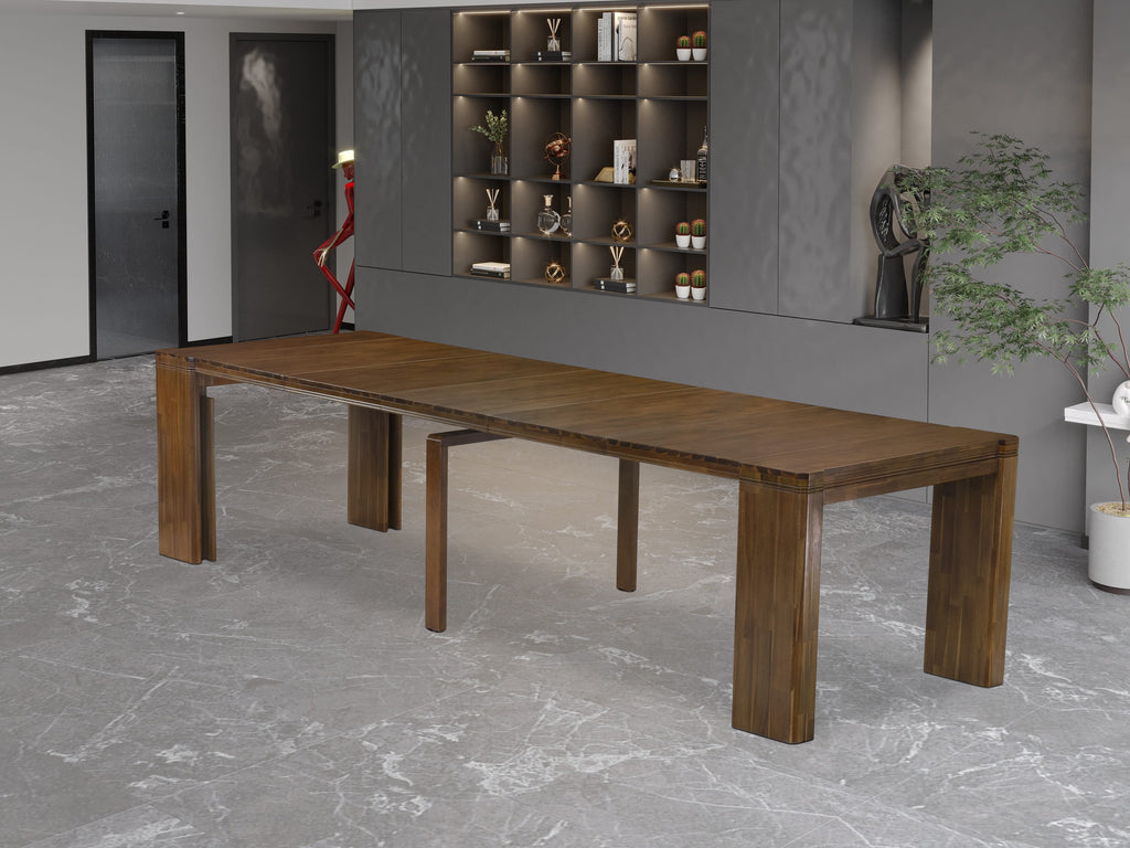 Luxe East West Furniture X0000-B08-00 2-piece Dining Room Table Set of an included Rectangular Dining Table with a Dining bench and an antique Walnut.