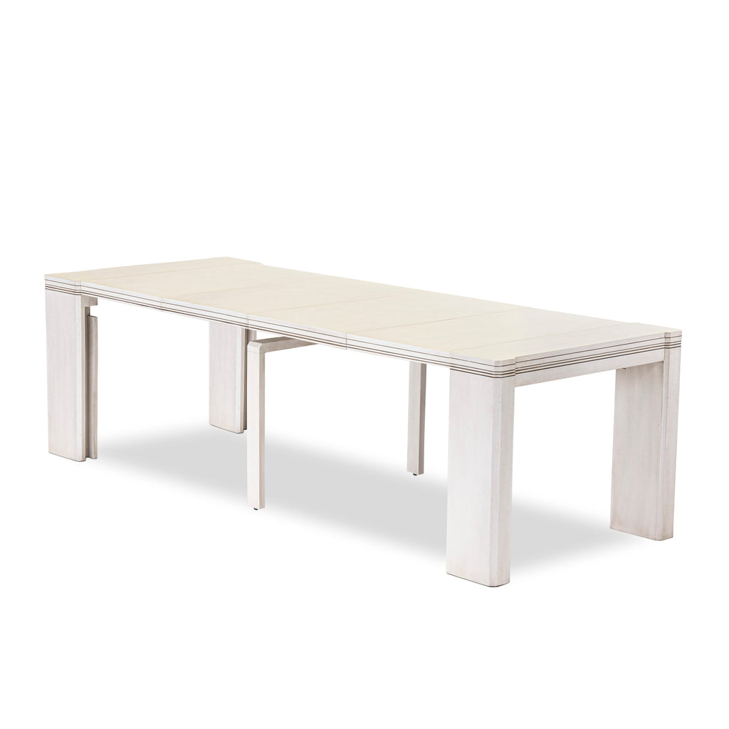 Luxe by East West Furniture X12X2-00W-27 - Juego de comedor extensible de 13 piezas que incluye una mesa de cocina rectangular y 12 sillas de comedor apilables