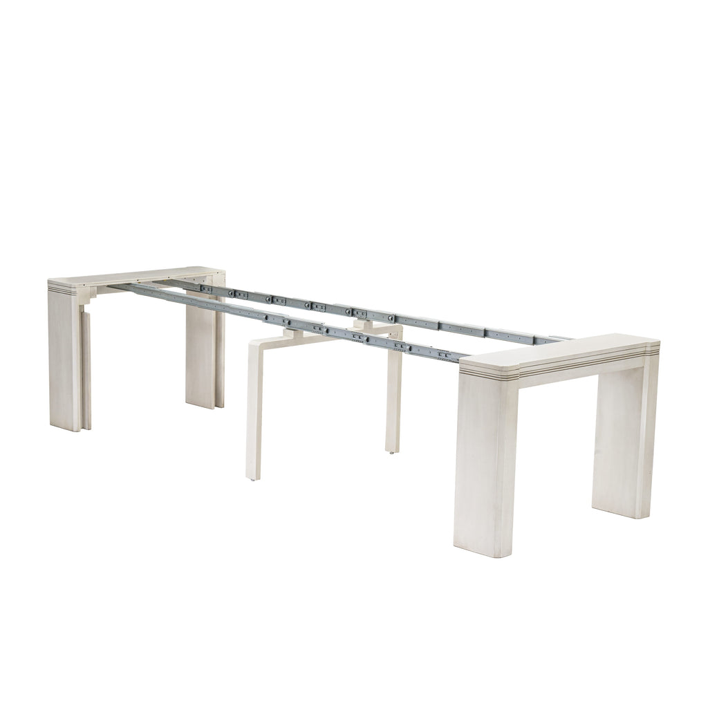 Luxe by East West Furniture X12X2-0CW-27 - Juego de comedor extensible de 14 piezas. Incluye 1 mesa de cocina rectangular.