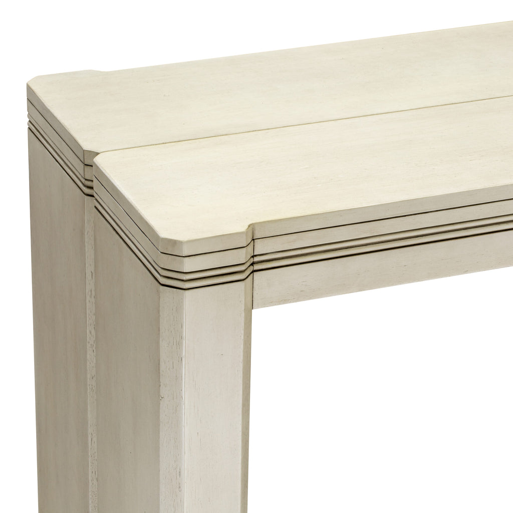 Luxe by East West Furniture X0000-BCW-00 - 3 Pieces Extendable Kitchen Table Set Includes 1 Extendable Kitchen Table, 1 Coffee Table and 1 Modern Bench, Antique White.