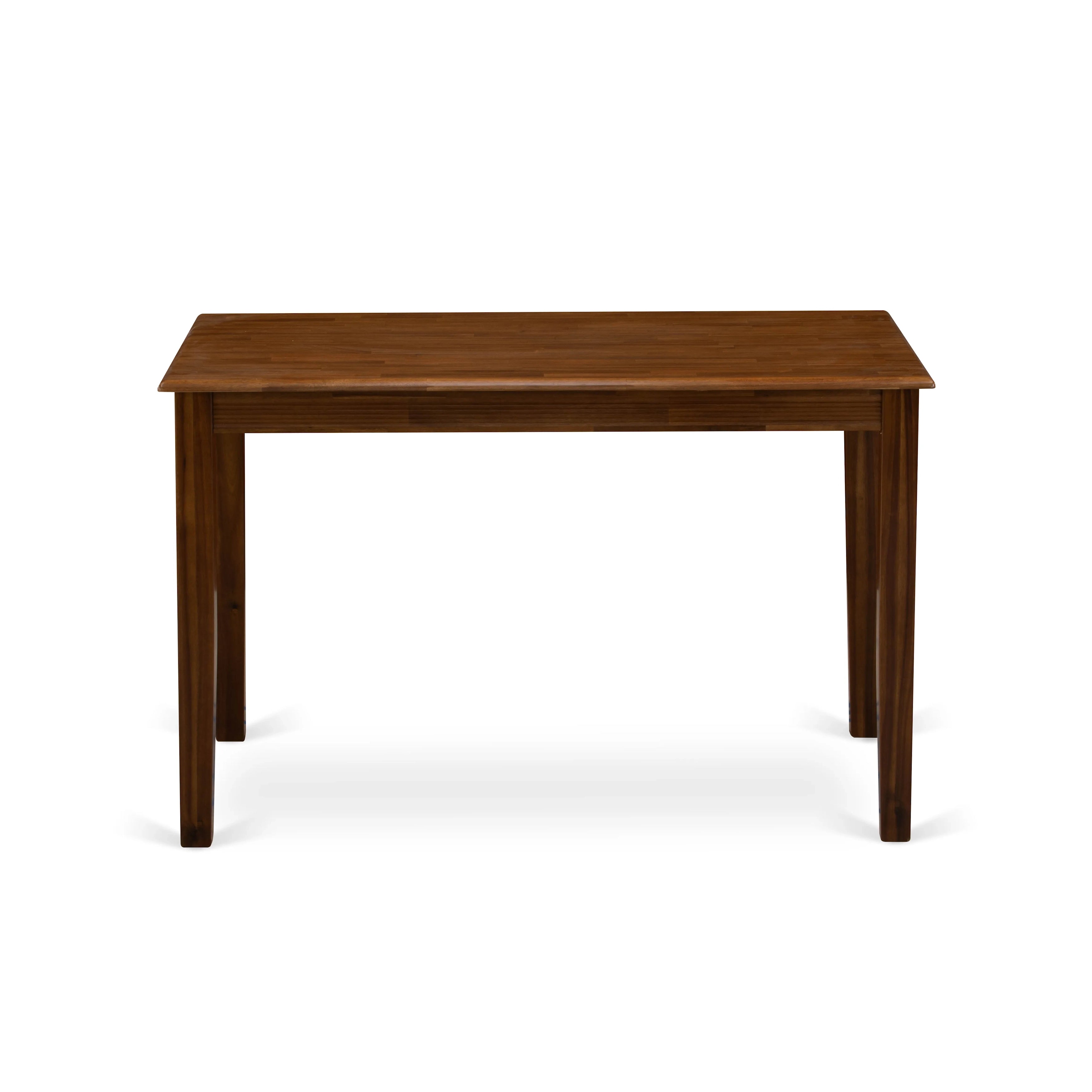 East West Furniture YAMZ5-AWA-32 5 Piece Modern Dining Table Set Consist of a Rectangle Kitchen Table and 4 Upholstered Parson Chairs, 30x48 Inch, Antique Walnut