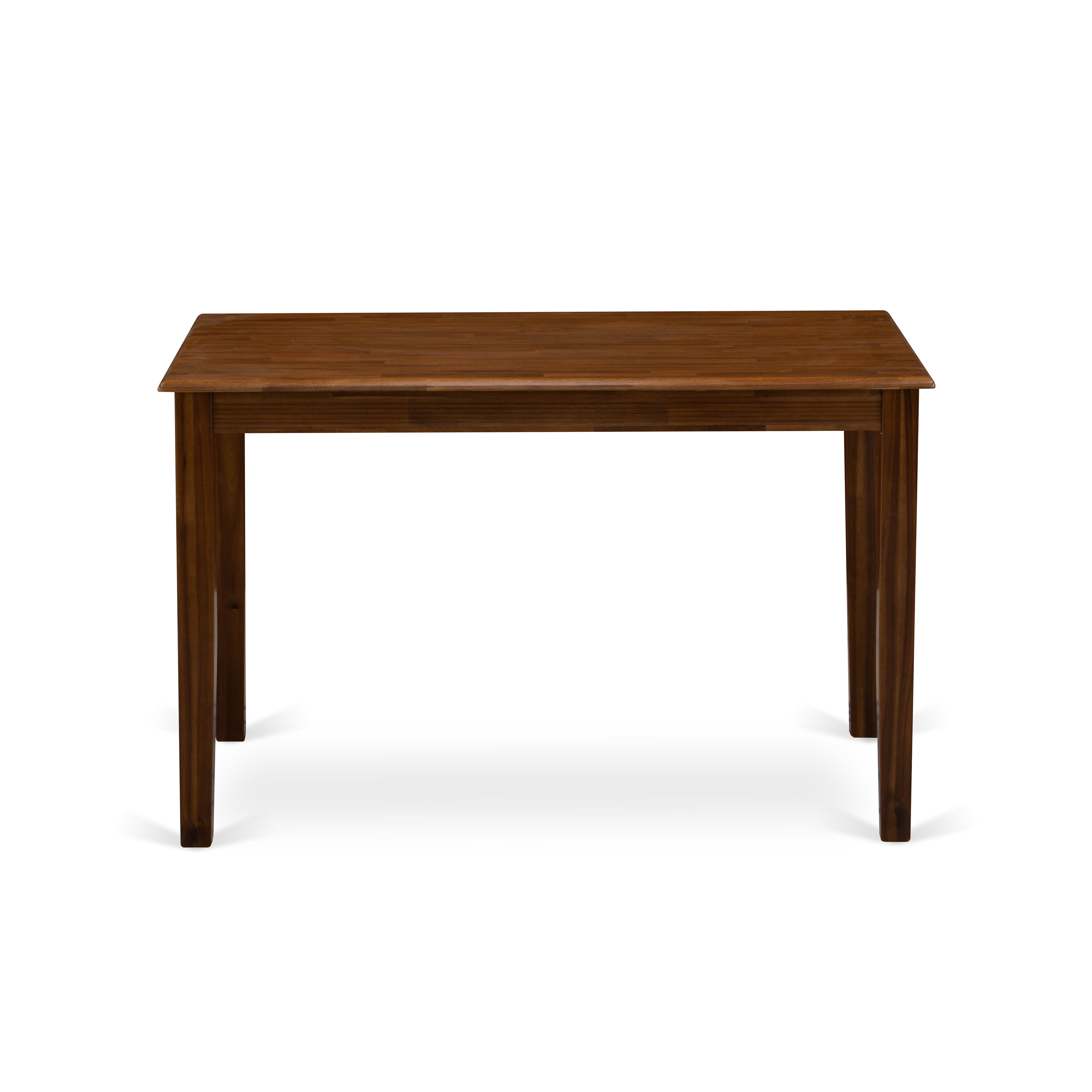 East West Furniture YADA5-AWA-12 5 Piece Dinette Set Includes a Rectangle Kitchen Dining Table and 4 Upholstered Parson Chairs, 30x48 Inch, Antique Walnut