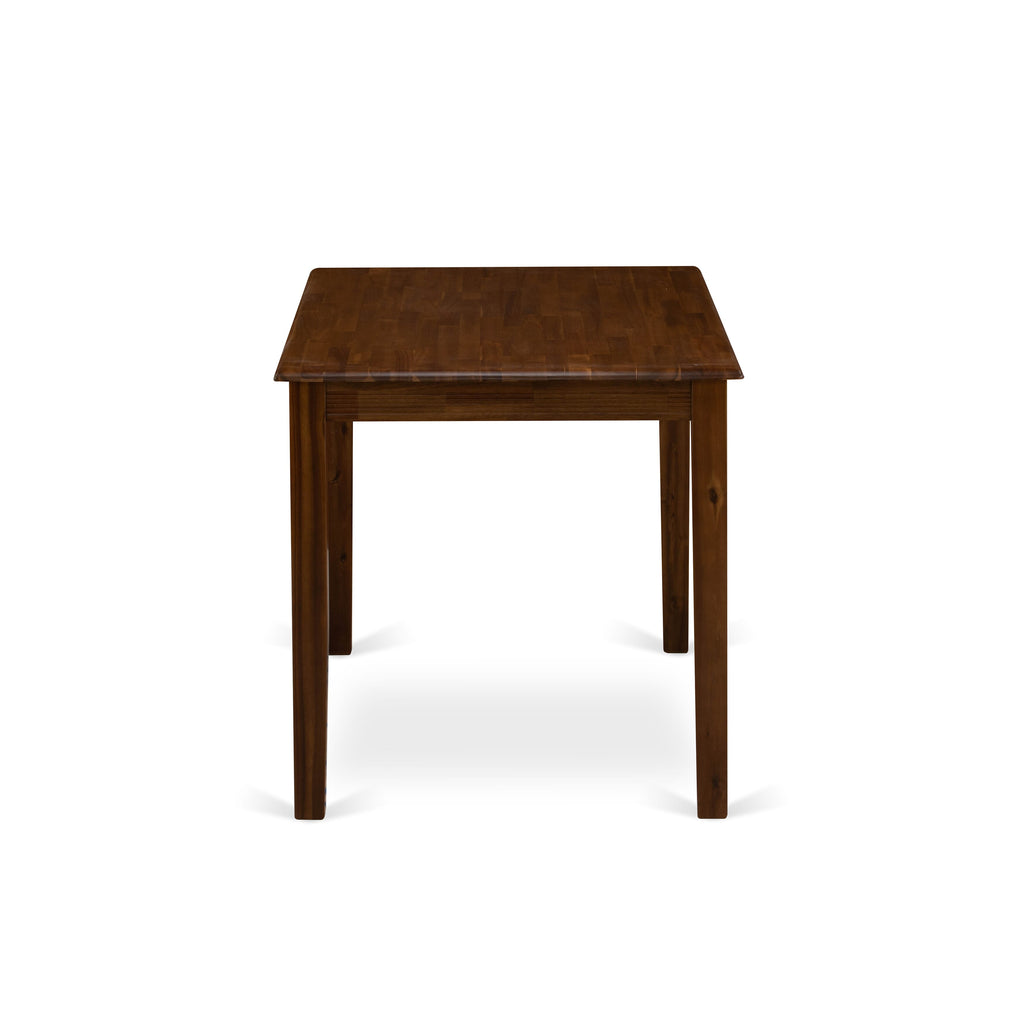 East West Furniture YAAS3-AWA-08 3 Piece Table Set Includes A Kitchen Table and 2 Mist Beige Linen Fabric Parson Chairs
