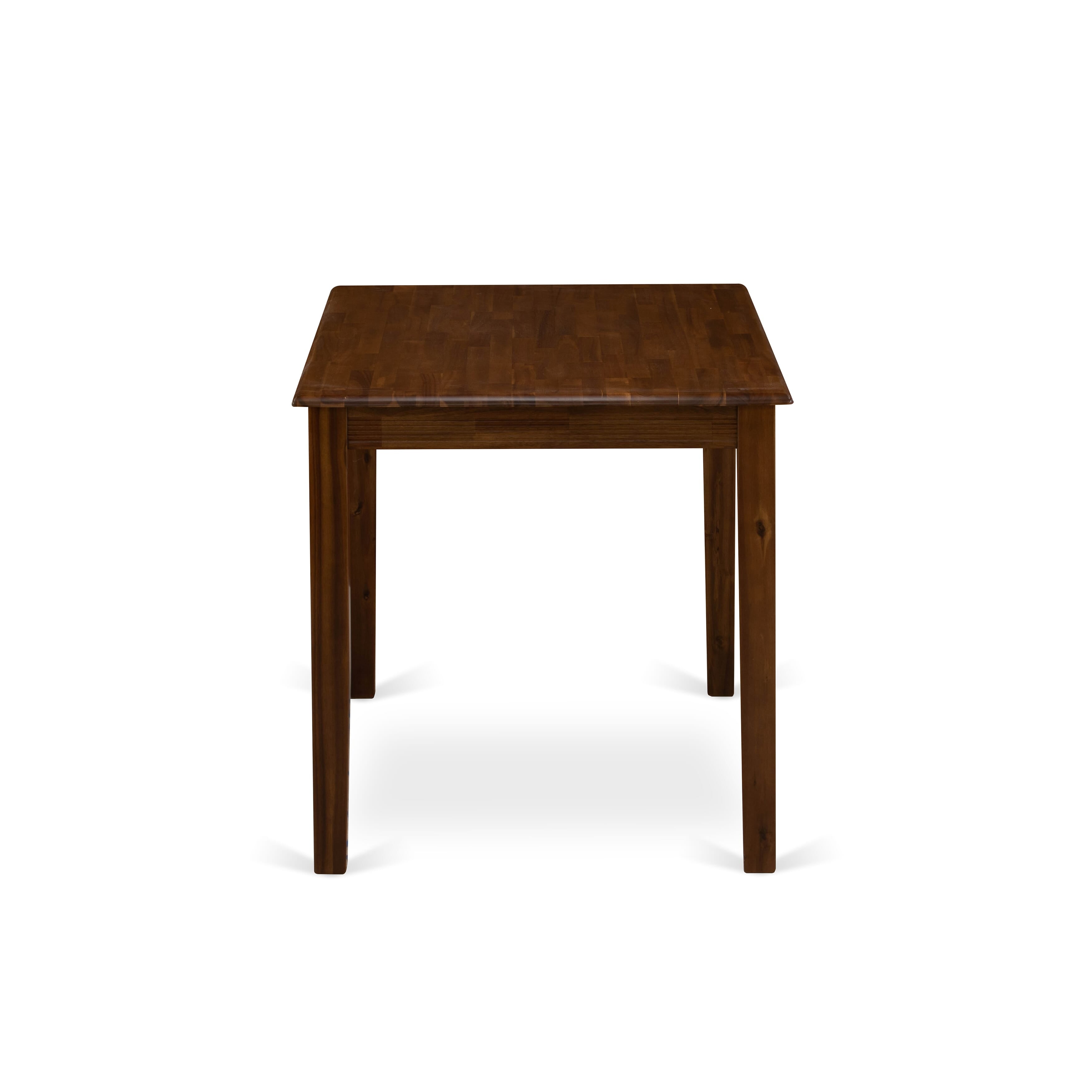 East West Furniture YADA5-AWA-29 5 Piece Modern Dining Table Set Includes a Rectangle Kitchen Table and 4 Padded Chairs, 30x48 Inch, Antique Walnut