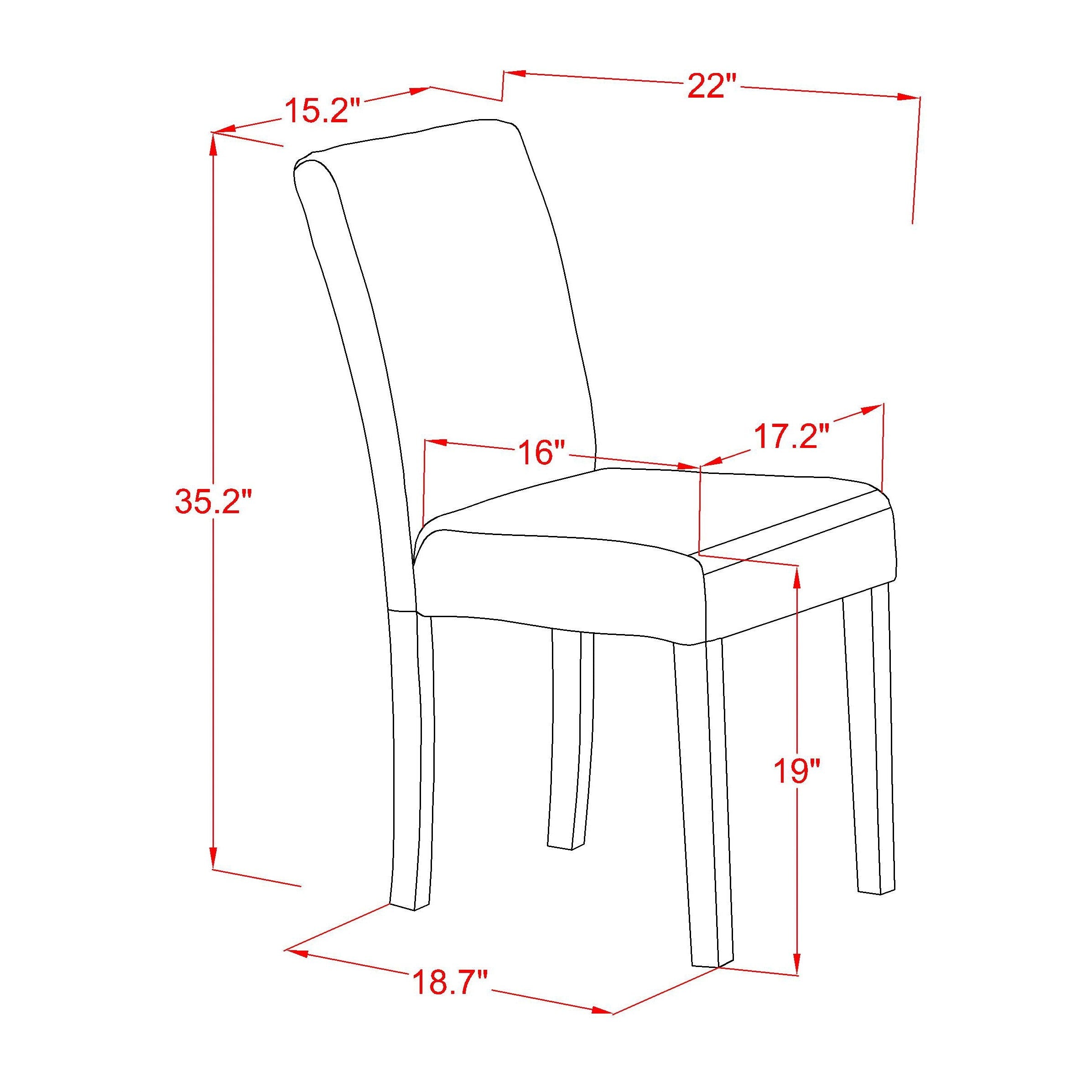 East West Furniture 1MZAB3-LWH-64 3Pc Dining Table Set for 2 Includes a Small Dining Table and 2 Parsons Chairs with White Color PU Leather, Drop Leaf Table with Full Back Chairs, Linen White Finish