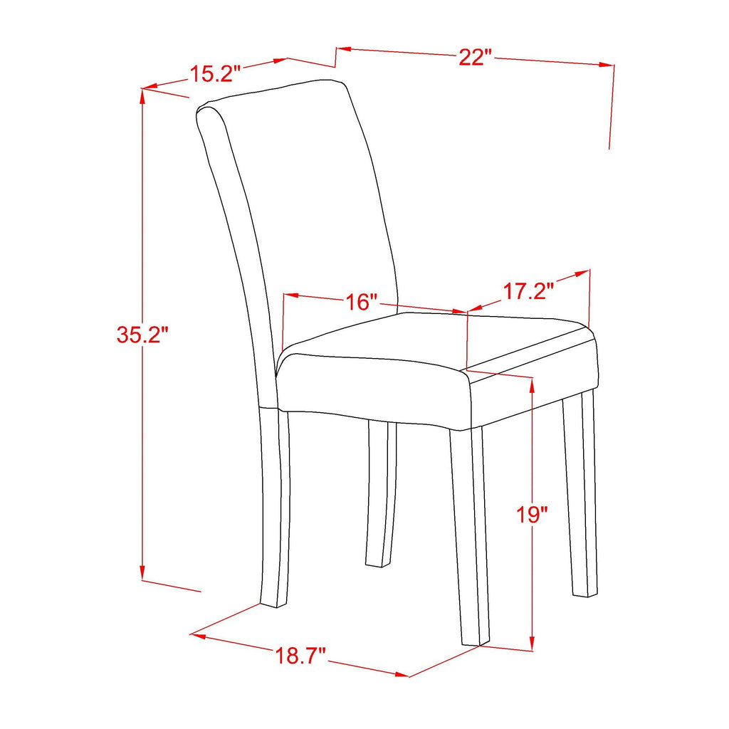 Juego de mesa de cocina de 5 piezas East West Furniture 1MZAB5-OAK-04. Incluye una mesa de comedor y 4 sillas Parson con tela de lino color beige claro, mesa abatible con respaldo completo y acabado en roble.