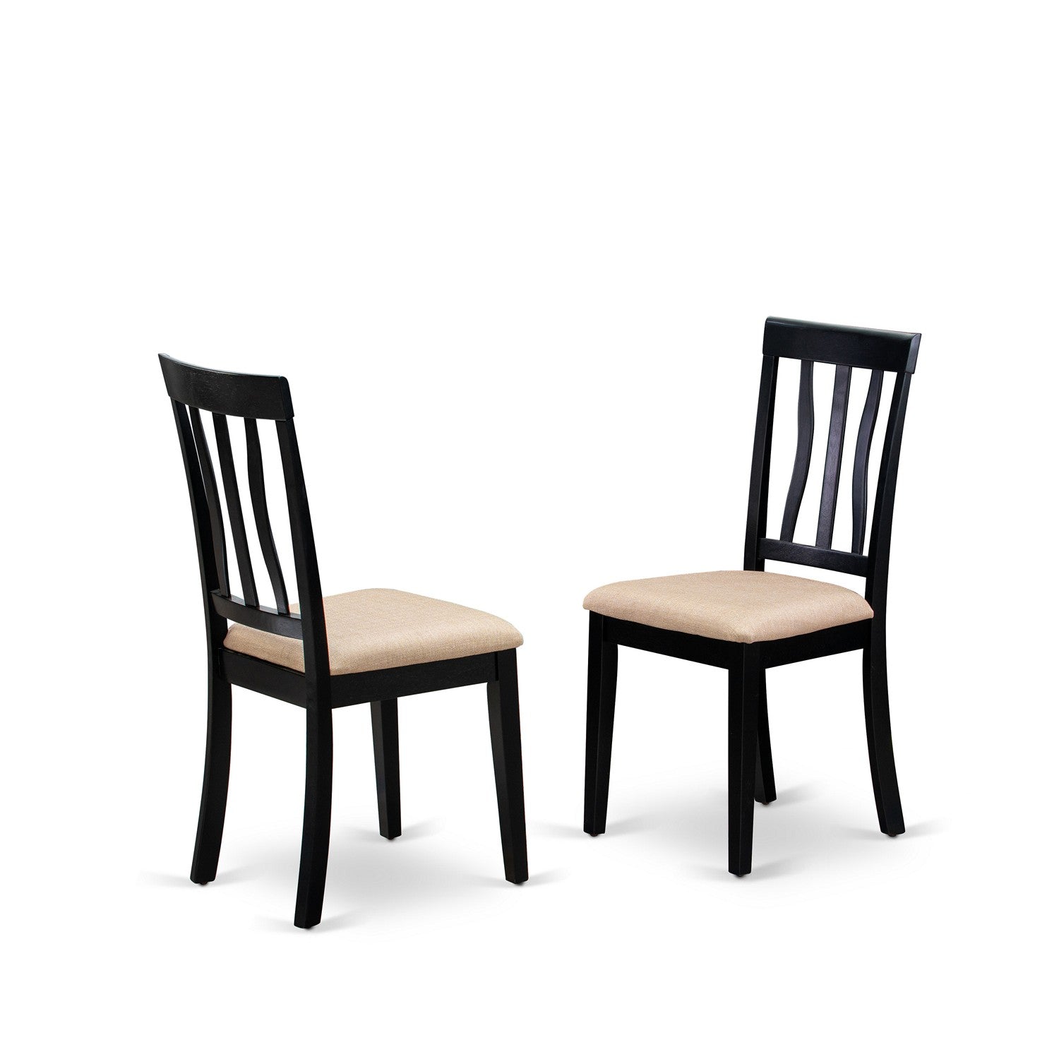 LGAN5-BCH-C 5 Pc Kitchen Table set with a Dining Table and 4 Kitchen Chairs in Black and Cherry