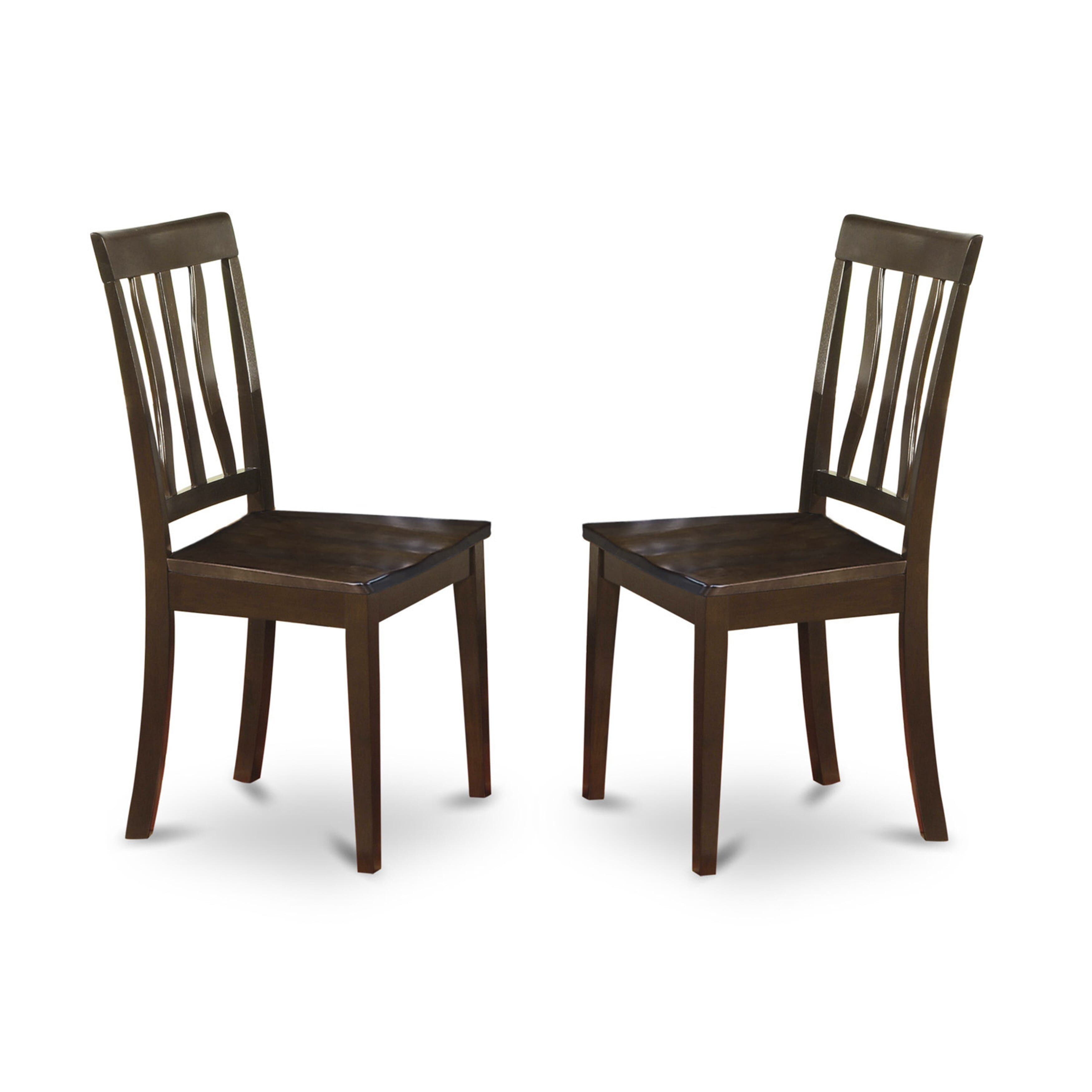 Juego de mesa de comedor de 5 piezas East West Furniture CAAN5-CAP-W Incluye una mesa de cocina rectangular y 4 sillas de comedor