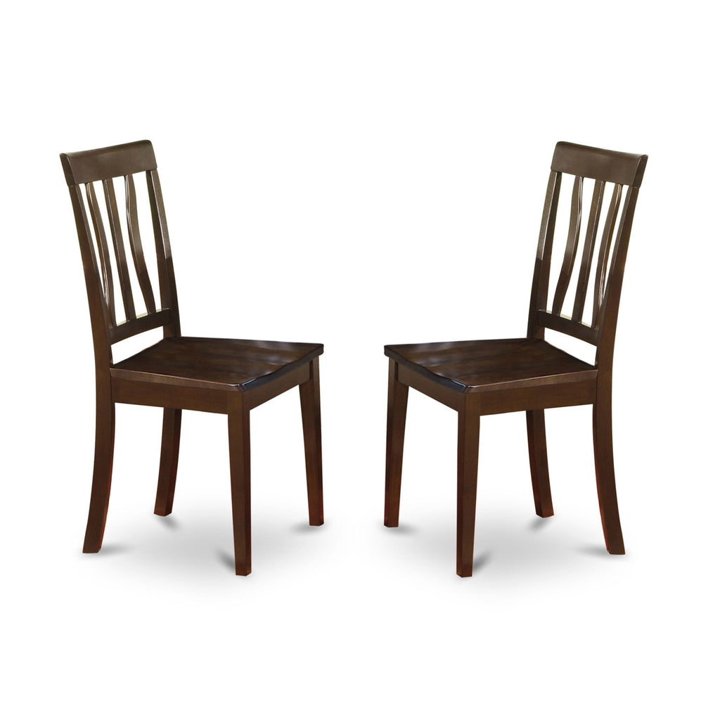East West Furniture CAAN6-CAP-W 6 Piece Kitchen Table Set Contains a Rectangle Dining Table and 4 Dining Chairs with a Bench