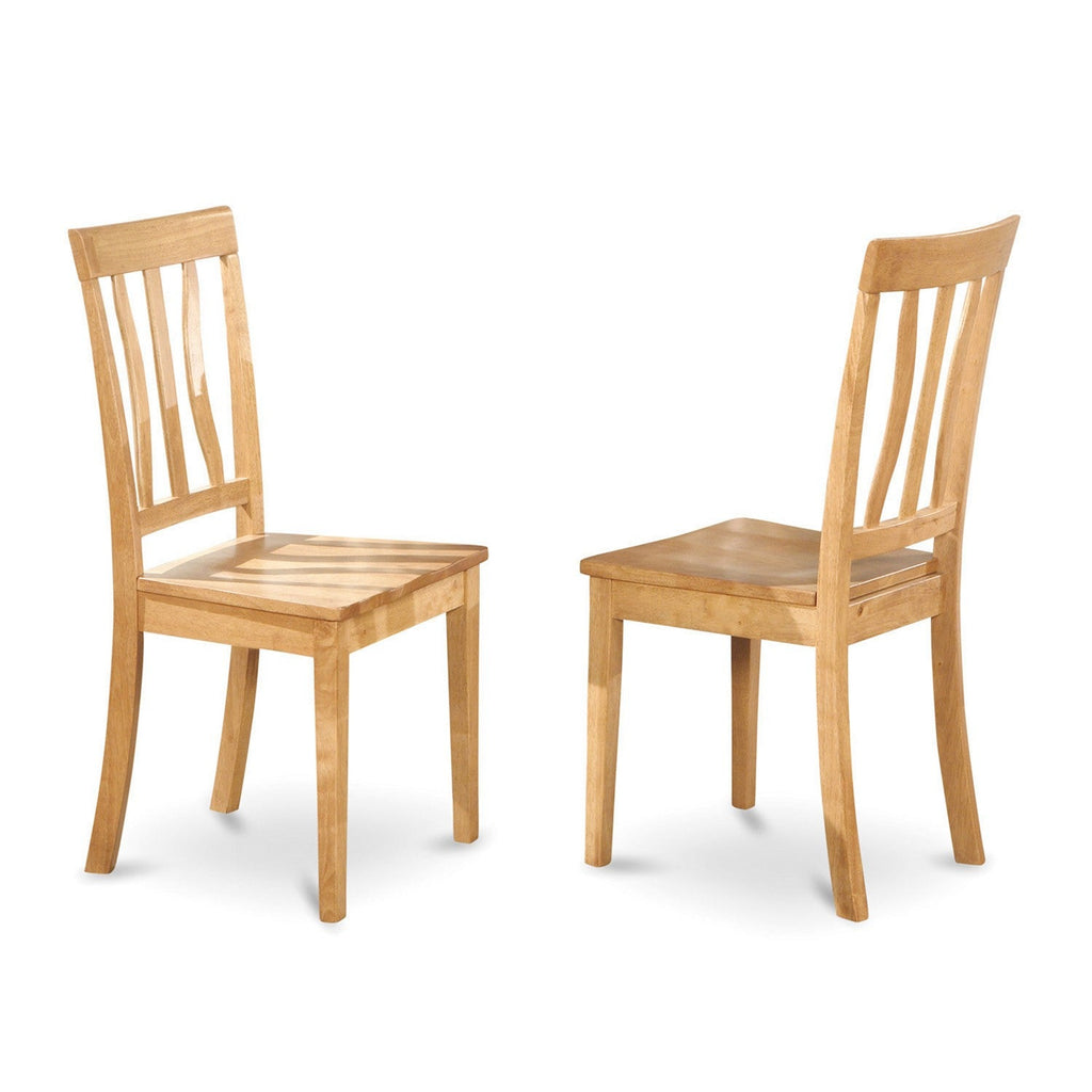 East West Furniture AVAT7-OAK-W 7 Piece Dining Table Set Consist of an Oval Dining Room Table with Butterfly Leaf and 6 Wooden Seat Chairs