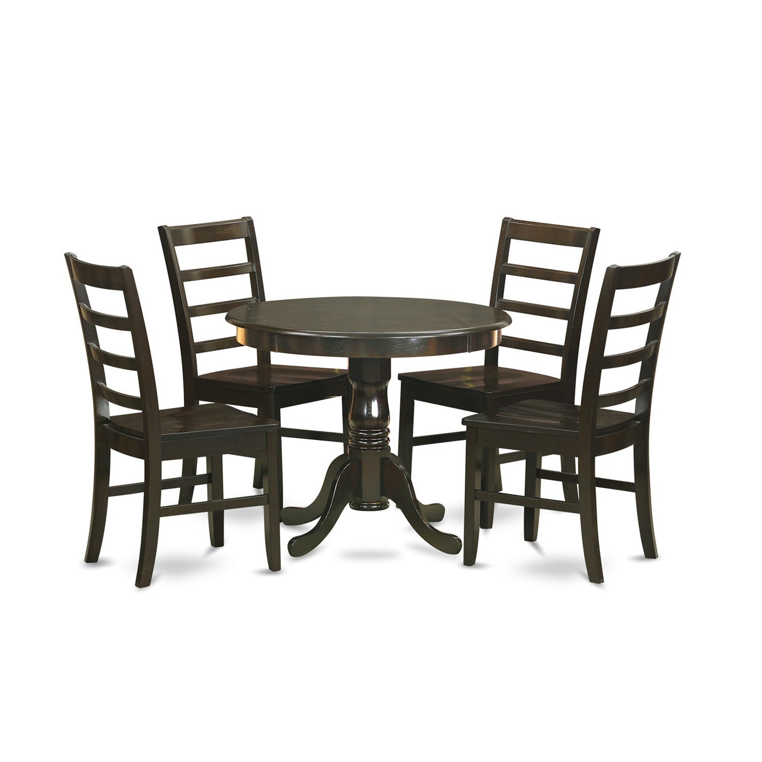 ANPF5-CAP-W 5 Pc small Kitchen Table set- Table plus 4 Kitchen Dining Chairs