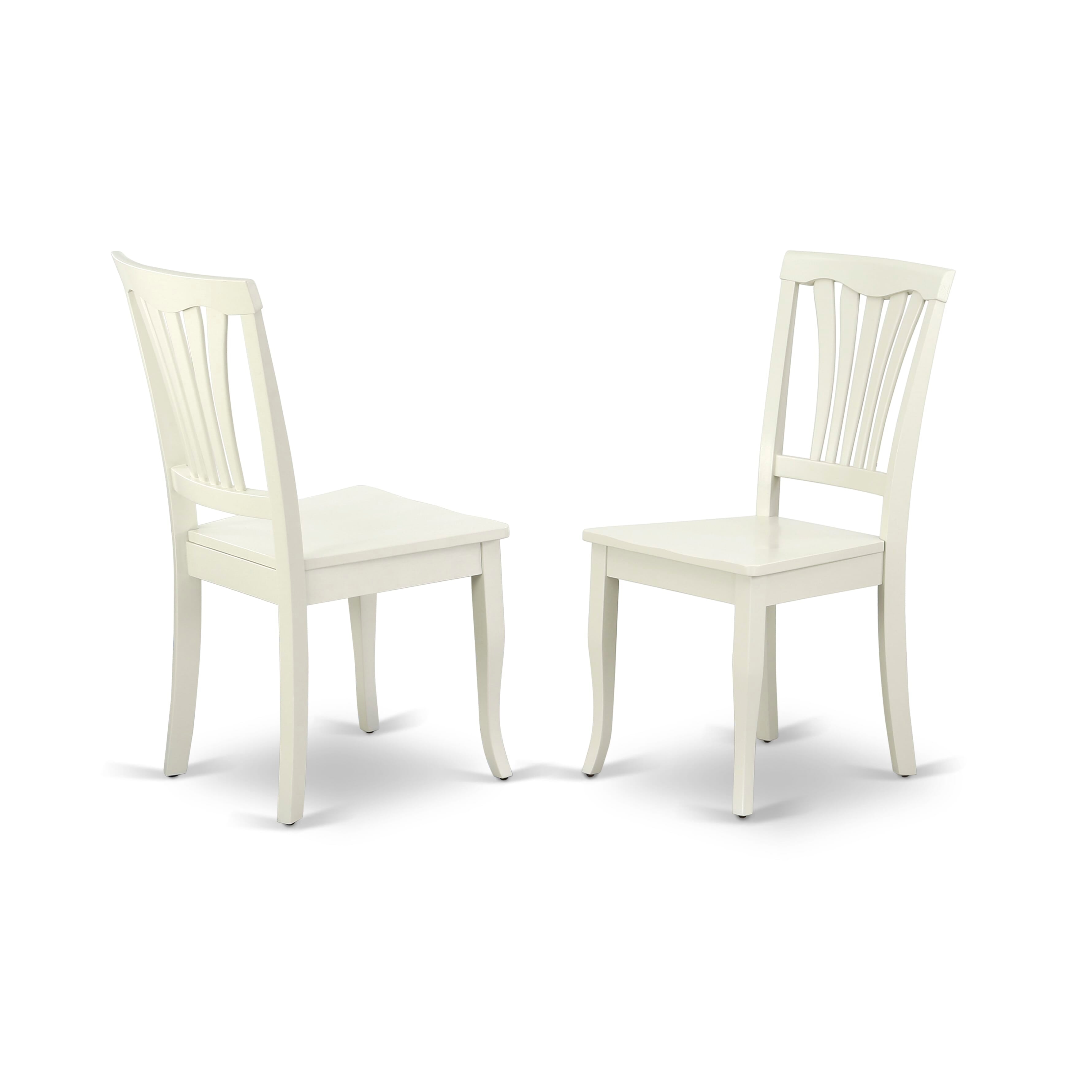 CAAV6-LWH-W 6PC Rectangular 60 inch Table and 4 vertical slatted Chairs plus 1 bench