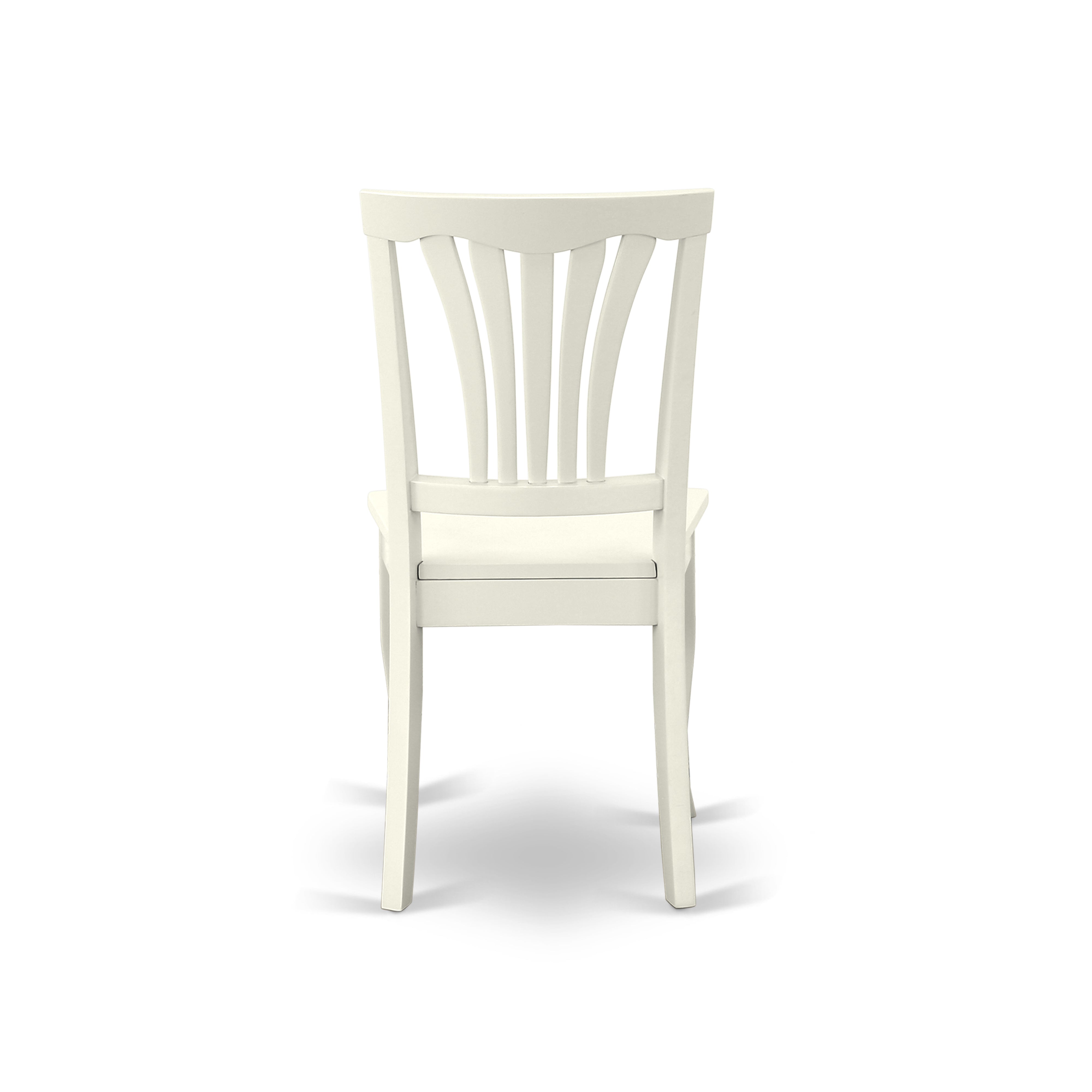 LGAV7-LWH-W 7PC Rectangular 66/84 inch Table with 18 In Leaf and 6 vertical slatted Chairs