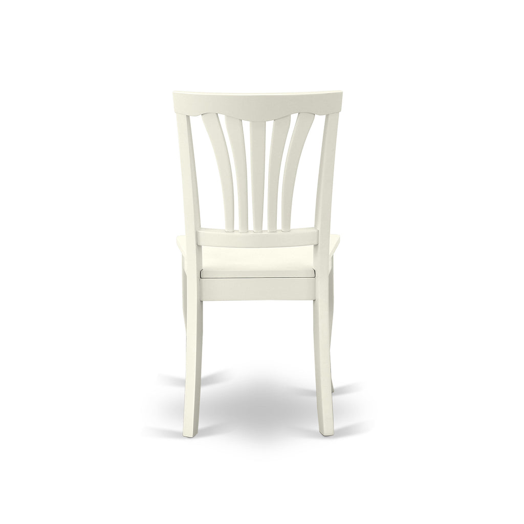 East West Furniture VAAV5-LWH-W 5 Piece Dinette Set for 4 Includes an Oval Dining Room Table with Butterfly Leaf and 4 Kitchen Dining Chairs