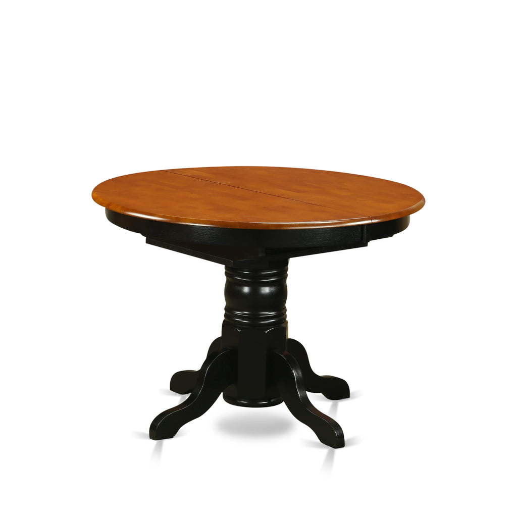 East West Furniture AVPF7-BCH-W 7 Piece Kitchen Table Set Consist of an Oval Dining Table with Butterfly Leaf and 6 Dining Room Chairs