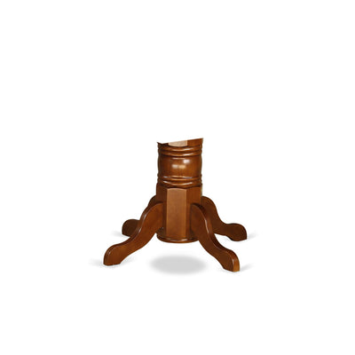 Avon Table Pedestal in Saddle Brown Finish
