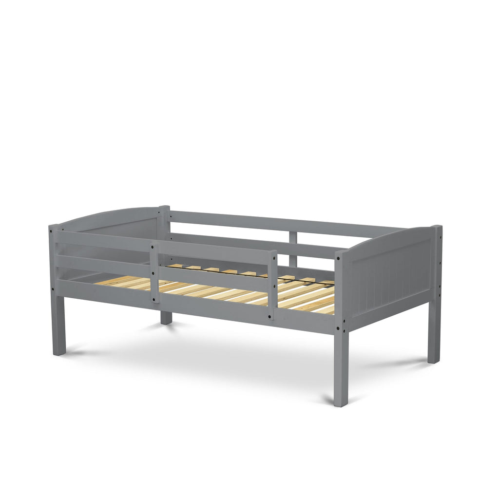 East West Furniture AYB-06-T Albury Twin Bunk Bed in Gray Finish