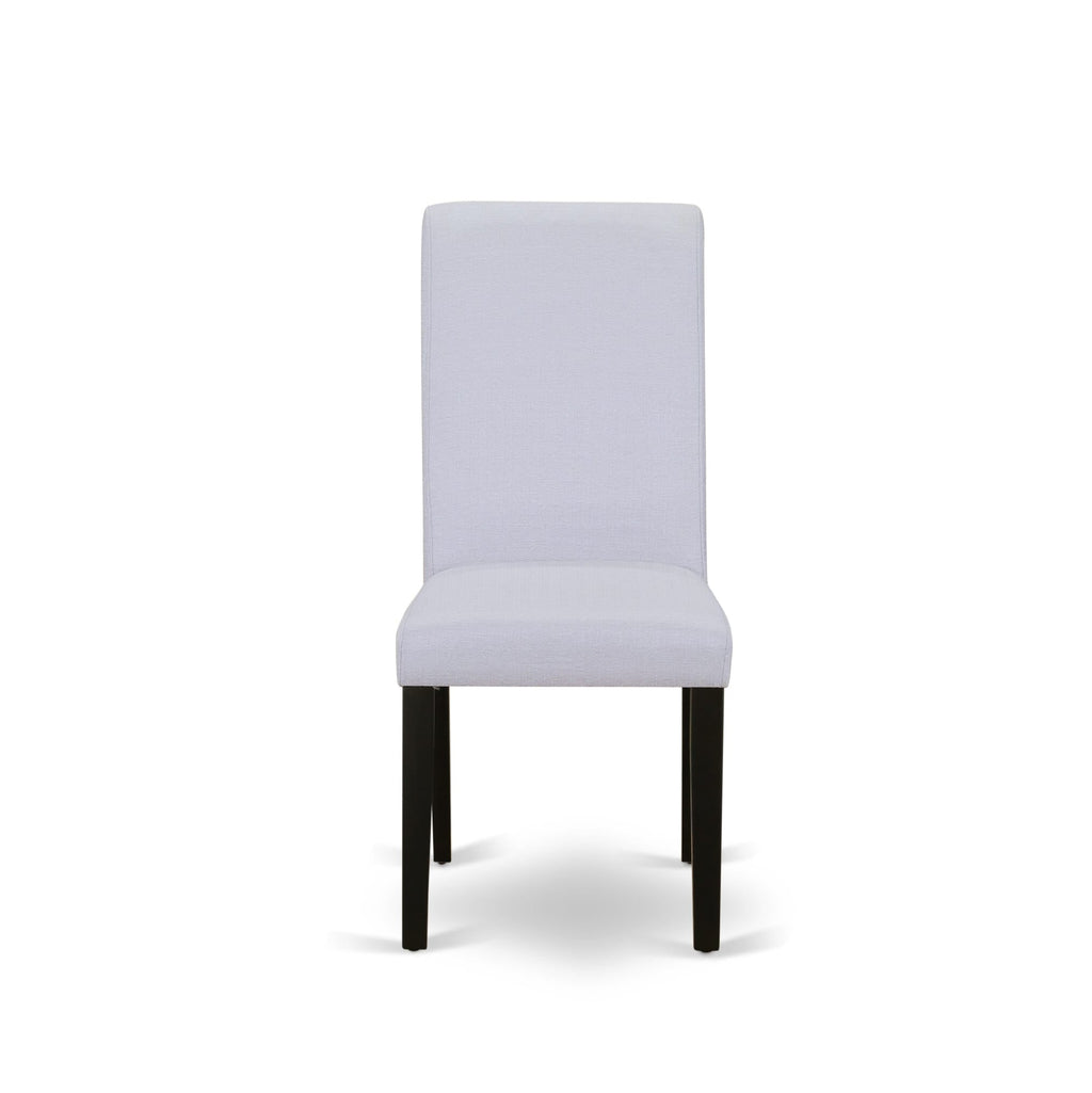 East West Furniture LABA11-71-05 11 Piece Dining Table Set Includes a Rectangle Dining Room Table with Butterfly Leaf and 10 Grey Linen Fabric Upholstered Chairs, 42x92 Inch, Jacobean
