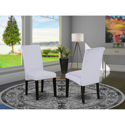 PBA1T05 Parson Chair with Black Finish Leg and Grey fabric Color - Set of 2
