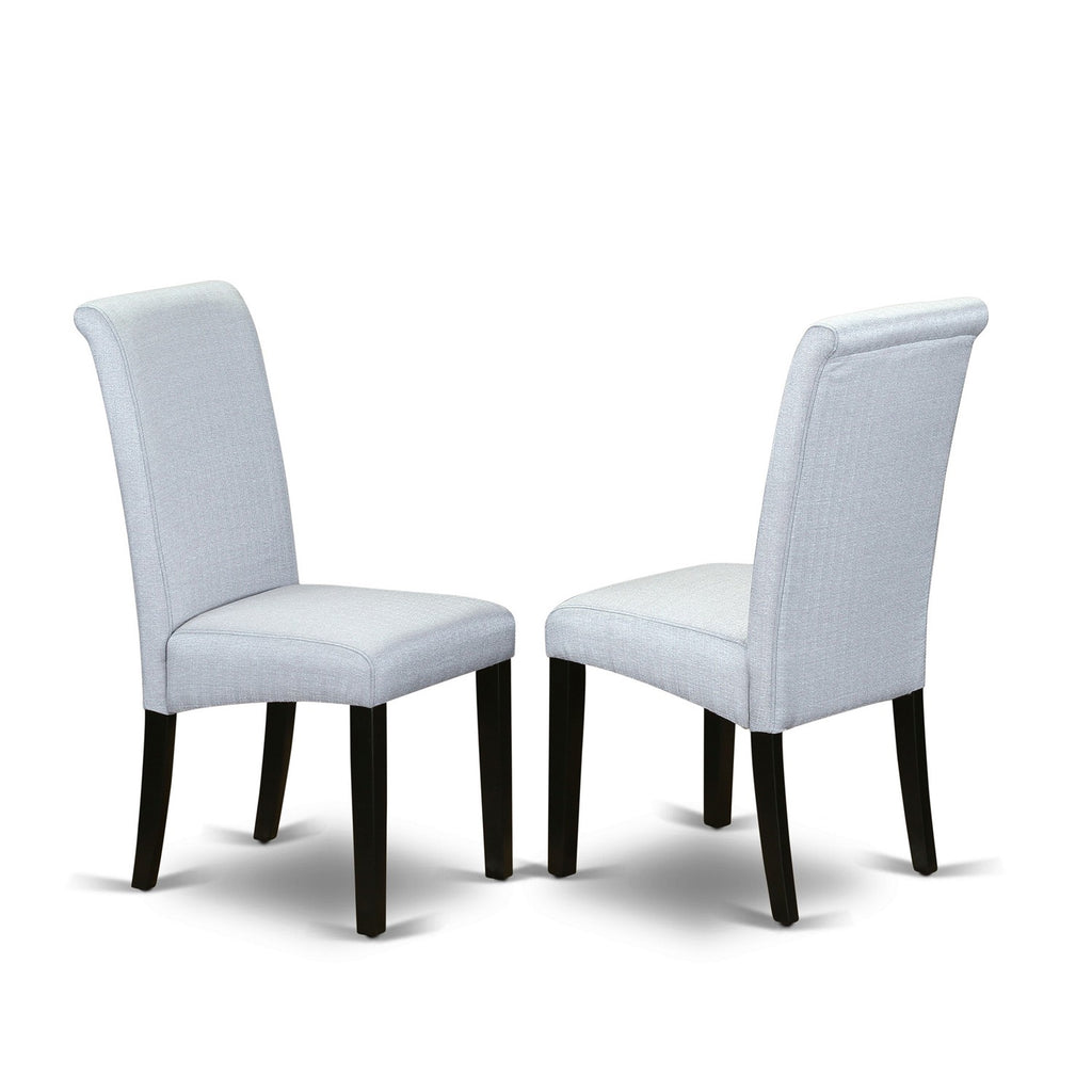 East West Furniture BAP1T05 Barry Parsons Dining Chairs - Grey Linen Fabric Padded Chairs