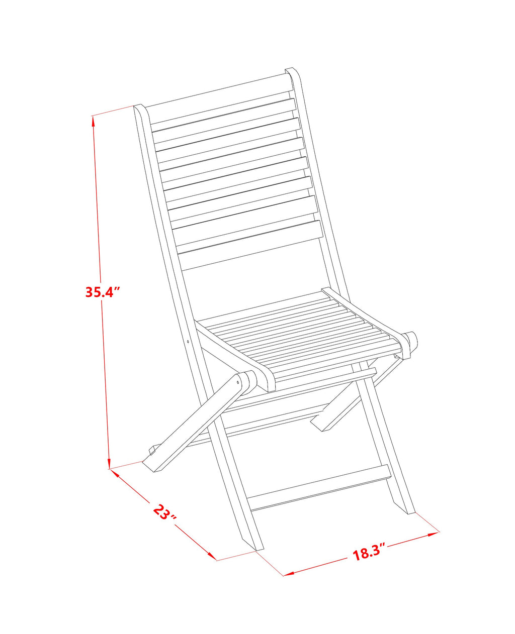 East West Furniture DEBS5CWNA 5 Piece Outdoor Patio Dining Sets Includes a Rectangle Acacia Wood Table and 4 Folding Side Chairs
