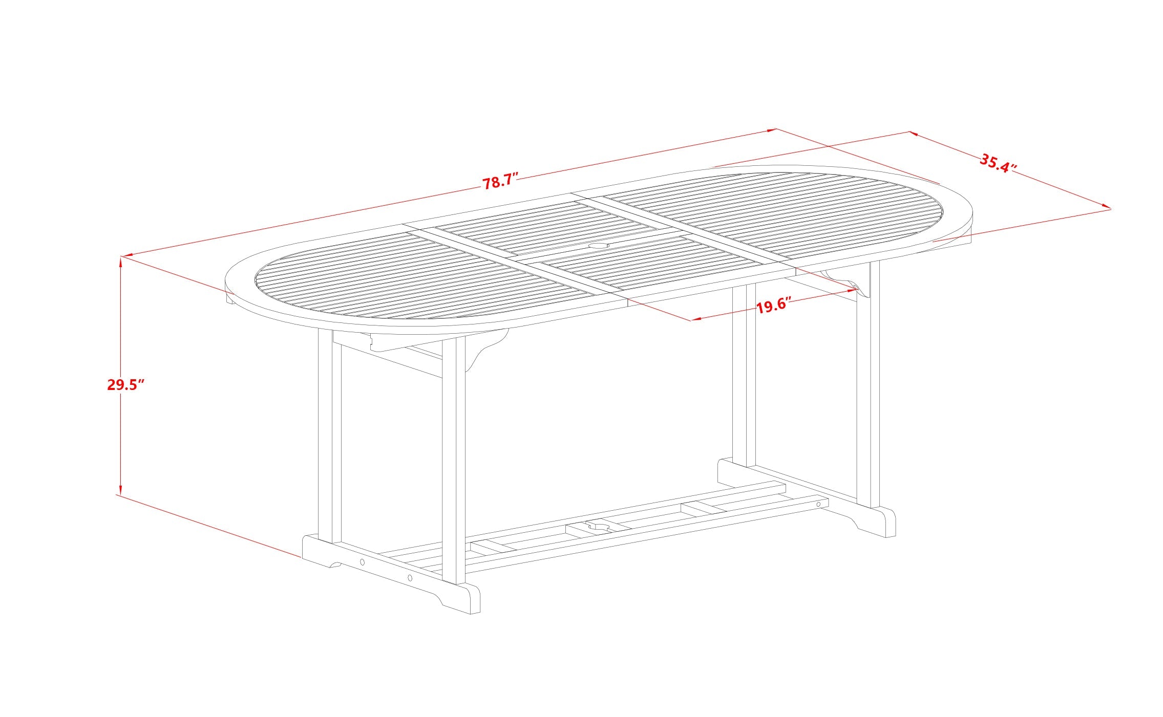Juego de comedor para patio de 5 piezas East West Furniture BSDK5CWNA Incluye una mesa ovalada de madera de acacia para exteriores y 4 sillas laterales plegables