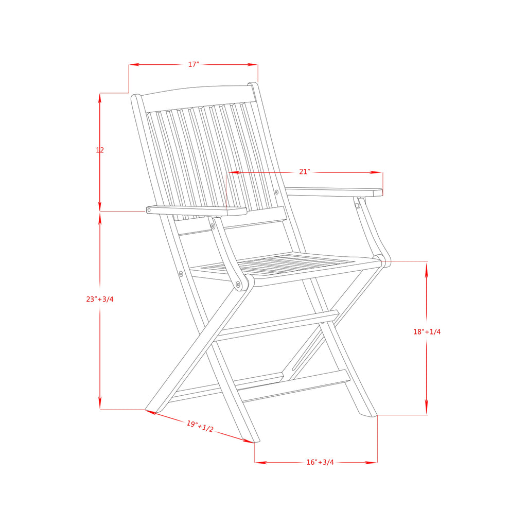 East West Furniture DECM92CANA 9 Piece Patio Garden Table Set Includes a Rectangle Outdoor Acacia Wood Dining Table and 2 Folding Arm Chairs with 6 Side Chairs, 40x72 Inch, Natural Oil