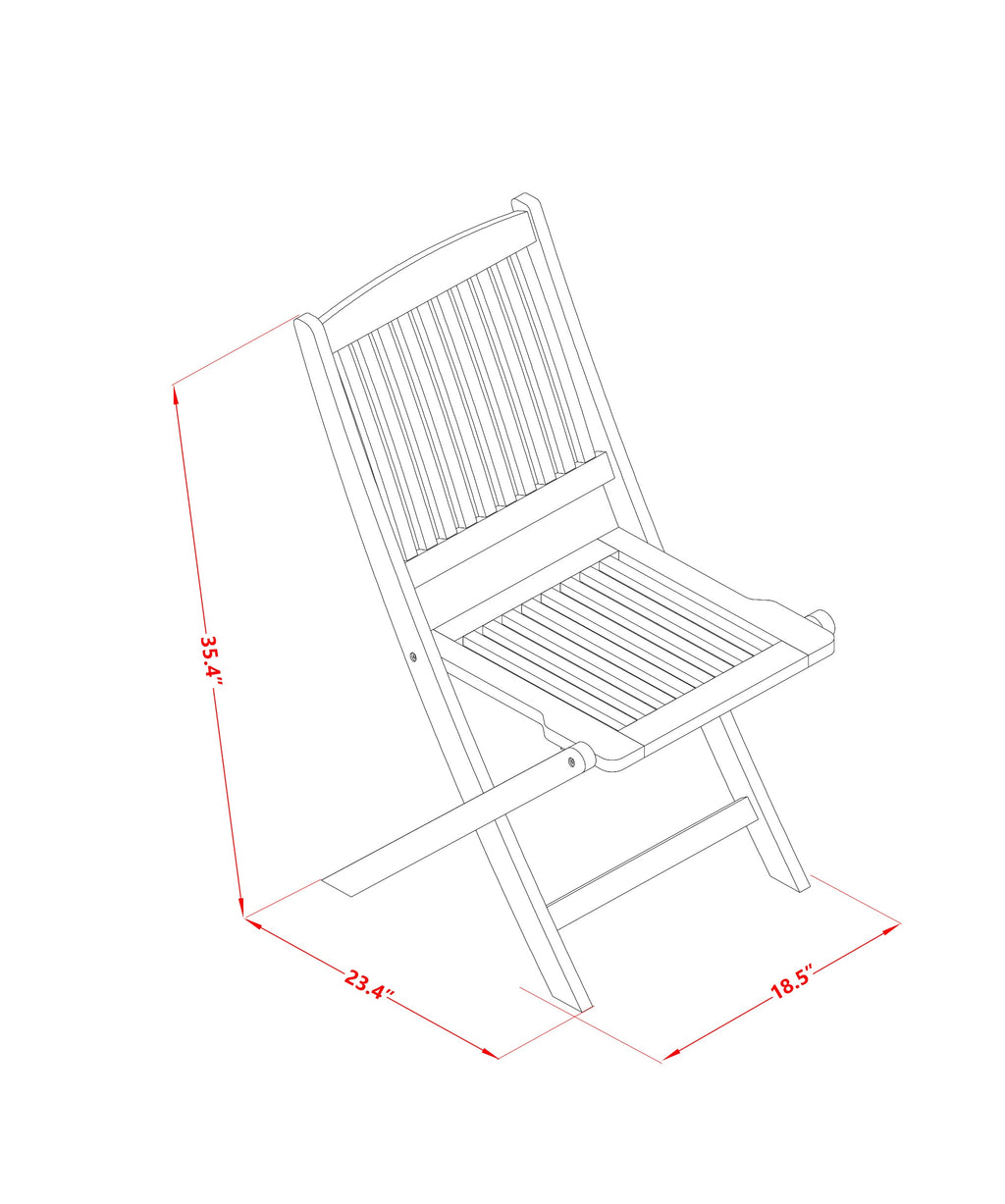 East West Furniture DEBS9CWNA 9 Piece Outdoor Patio Dining Sets Includes a Rectangle Acacia Wood Table and 8 Folding Side Chairs, 40x72 Inch, Natural Oil