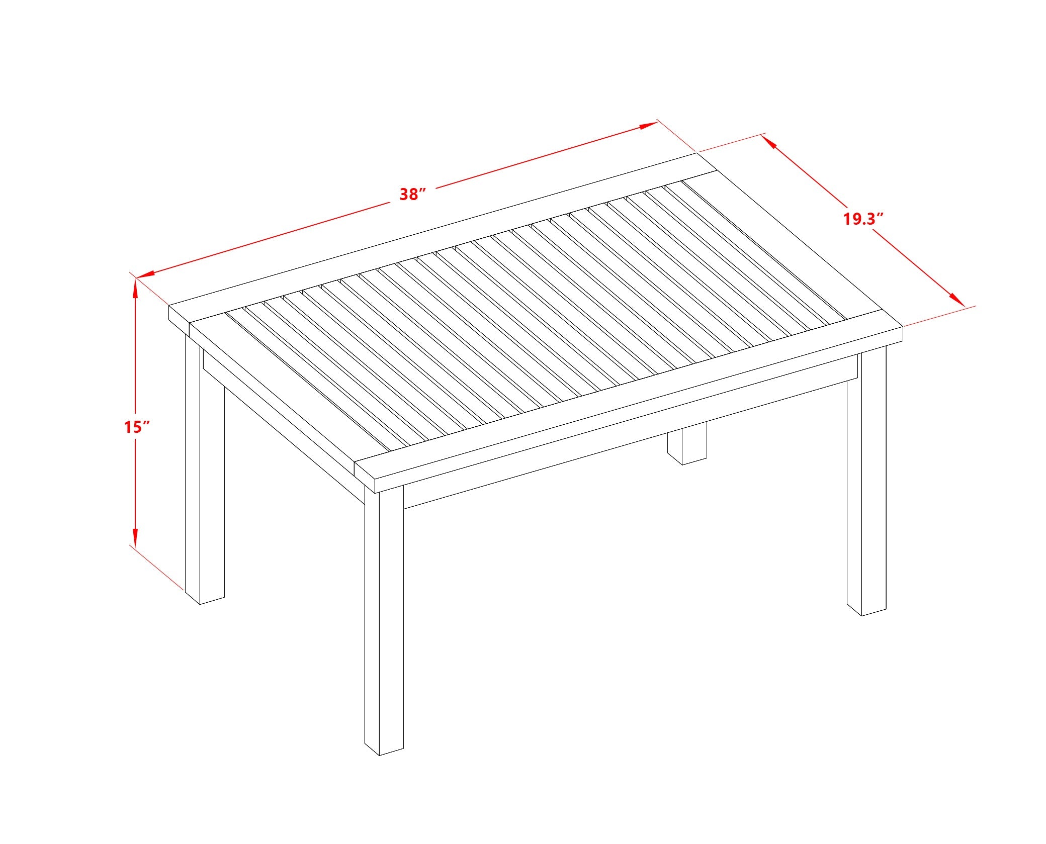 El juego de sofás de bistró para patio BCOSSNA de 4 piezas de East West Furniture incluye una mesa de bistró rectangular de madera de acacia para exteriores y cojines para todo tipo de clima.