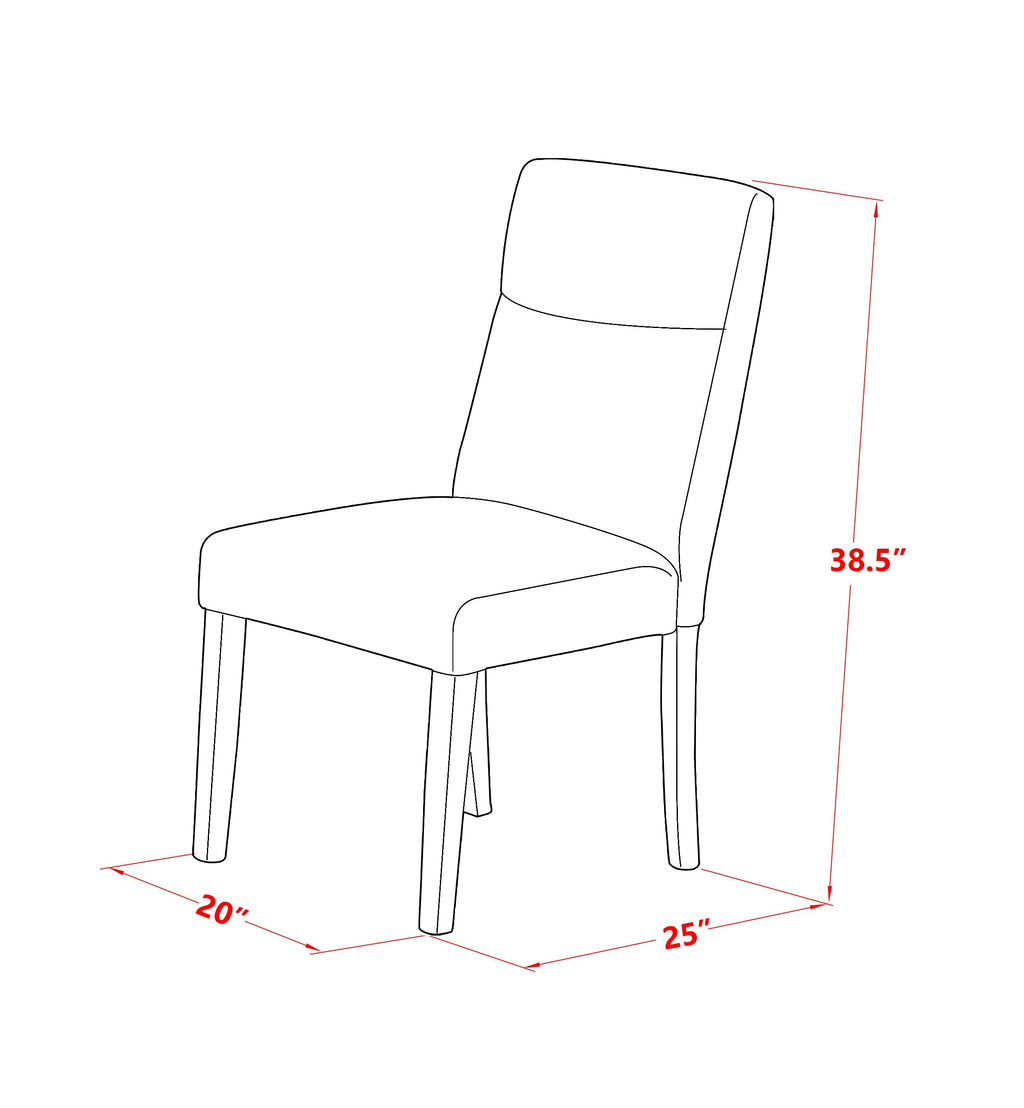 East West Furniture MZBE5-LWH-20 5 Piece Dinette Set for 4 Includes a Rectangle Dining Room Table with Dropleaf and 4 Linen Fabric Parson Kitchen Chairs