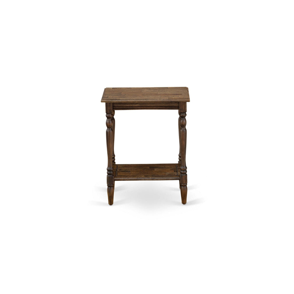 East West Furniture BF-07-ET Bedford Night Stand - Rectangle End Table with Open Storage Shelf for Bedroom