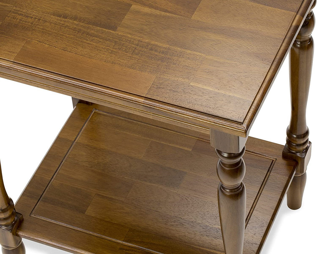Juego de cama Granbury de 3 piezas East West Furniture GB28Q-2BF08 con estructura de madera tamaño queen con capitoné y dos mesitas de noche de nogal antiguo - Piel sintética marrón con textura marrón y patas negras